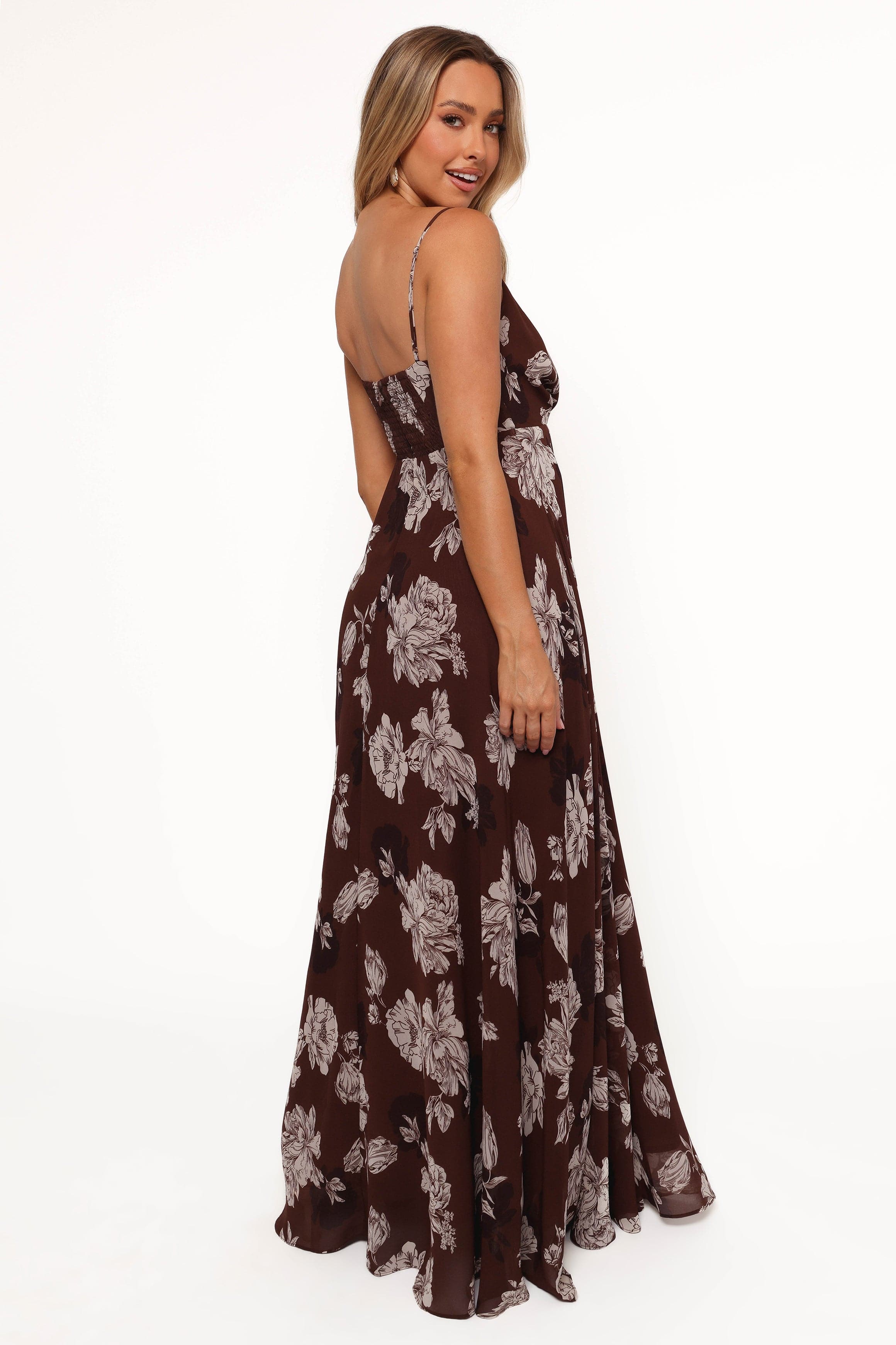 Madilyn Maxi Dress - Brown Floral