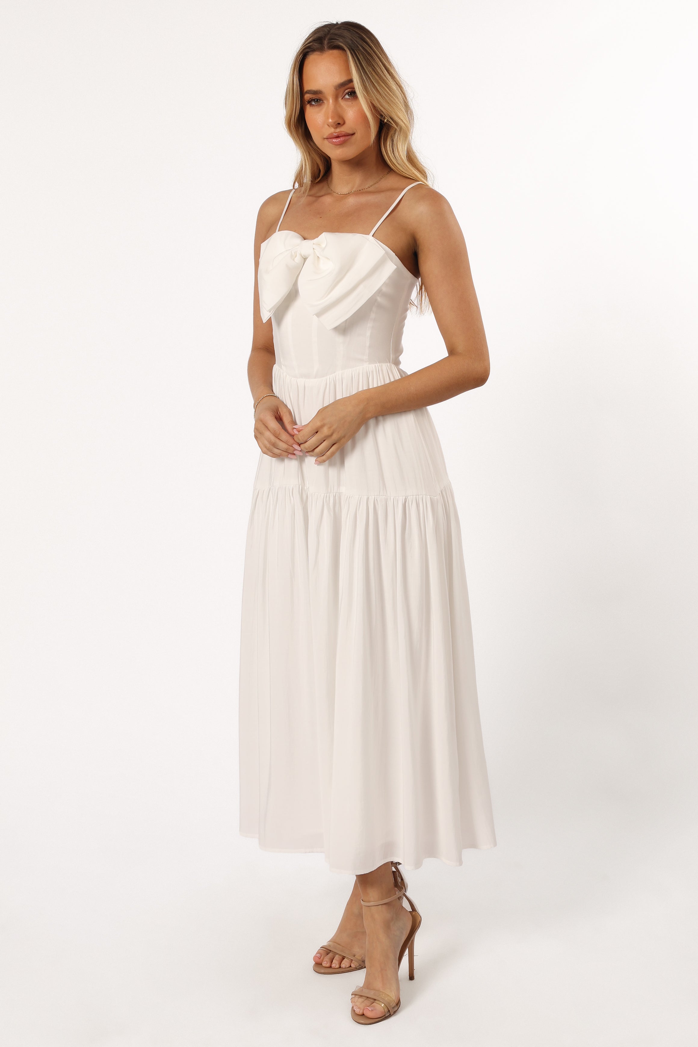 Maeve Midi Bow Dress - Ivory
