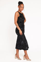 Melinda Sleeveless Velvet Maxi - Black