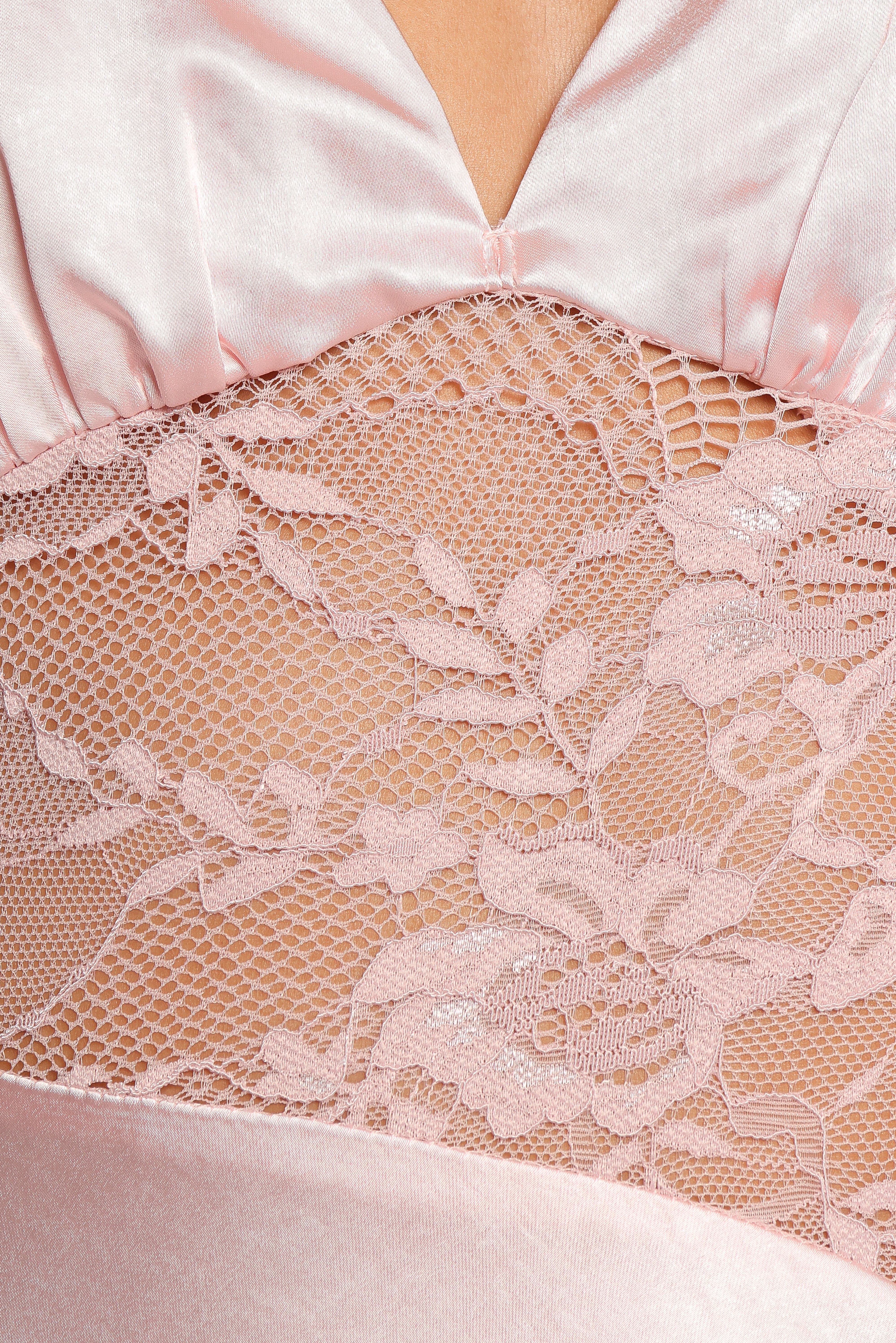Milla Maxi Lace Dress - Pale Pink