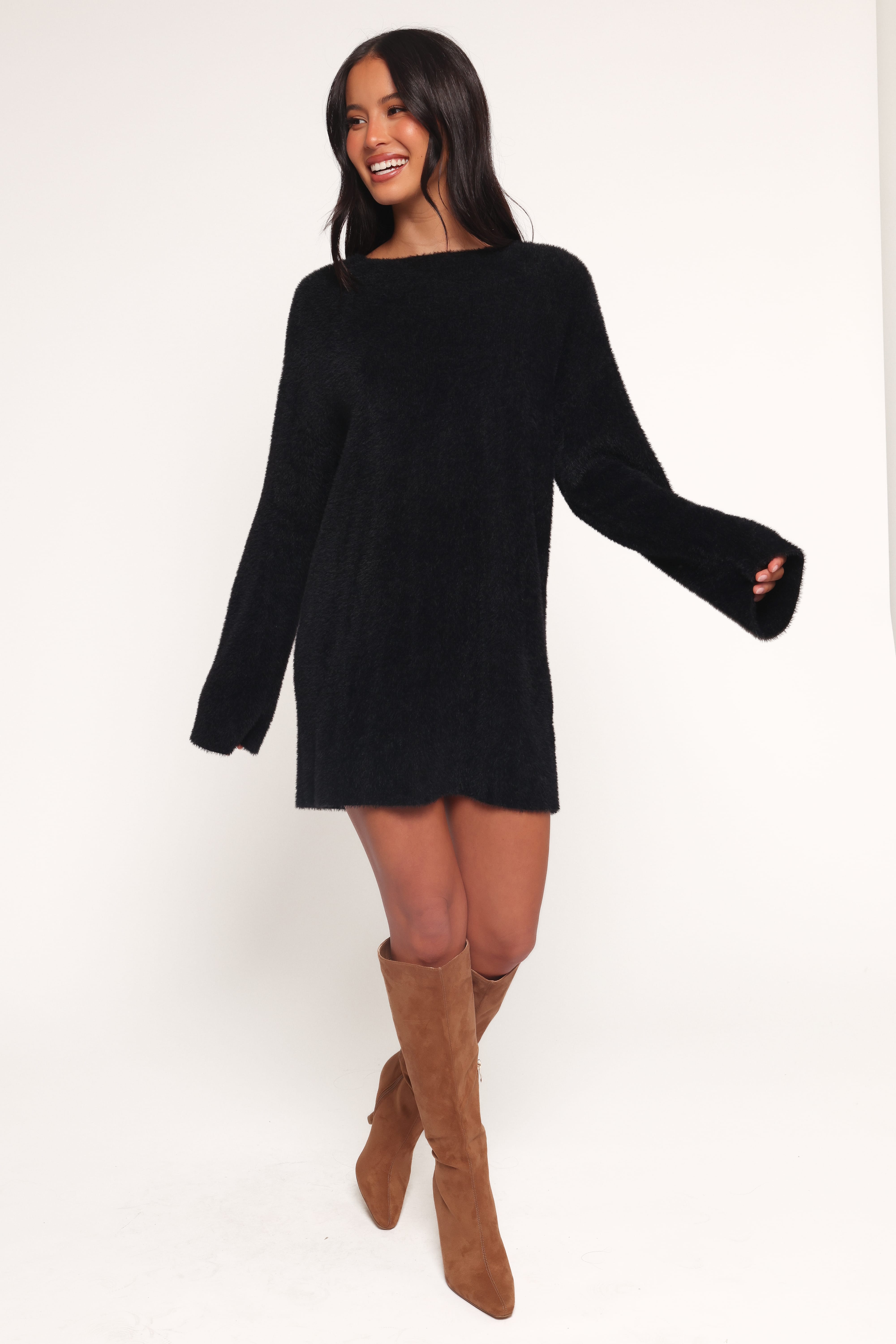 Mitchell Knit Mini Dress - Black