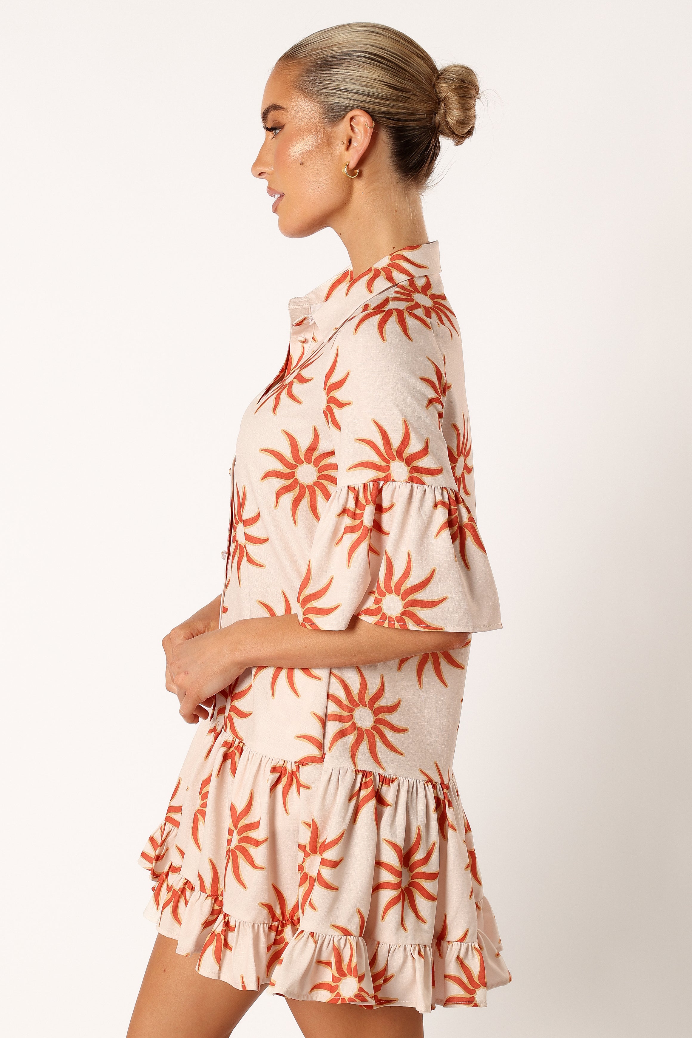 Ren Long Sleeve Mini Dress - Soleil