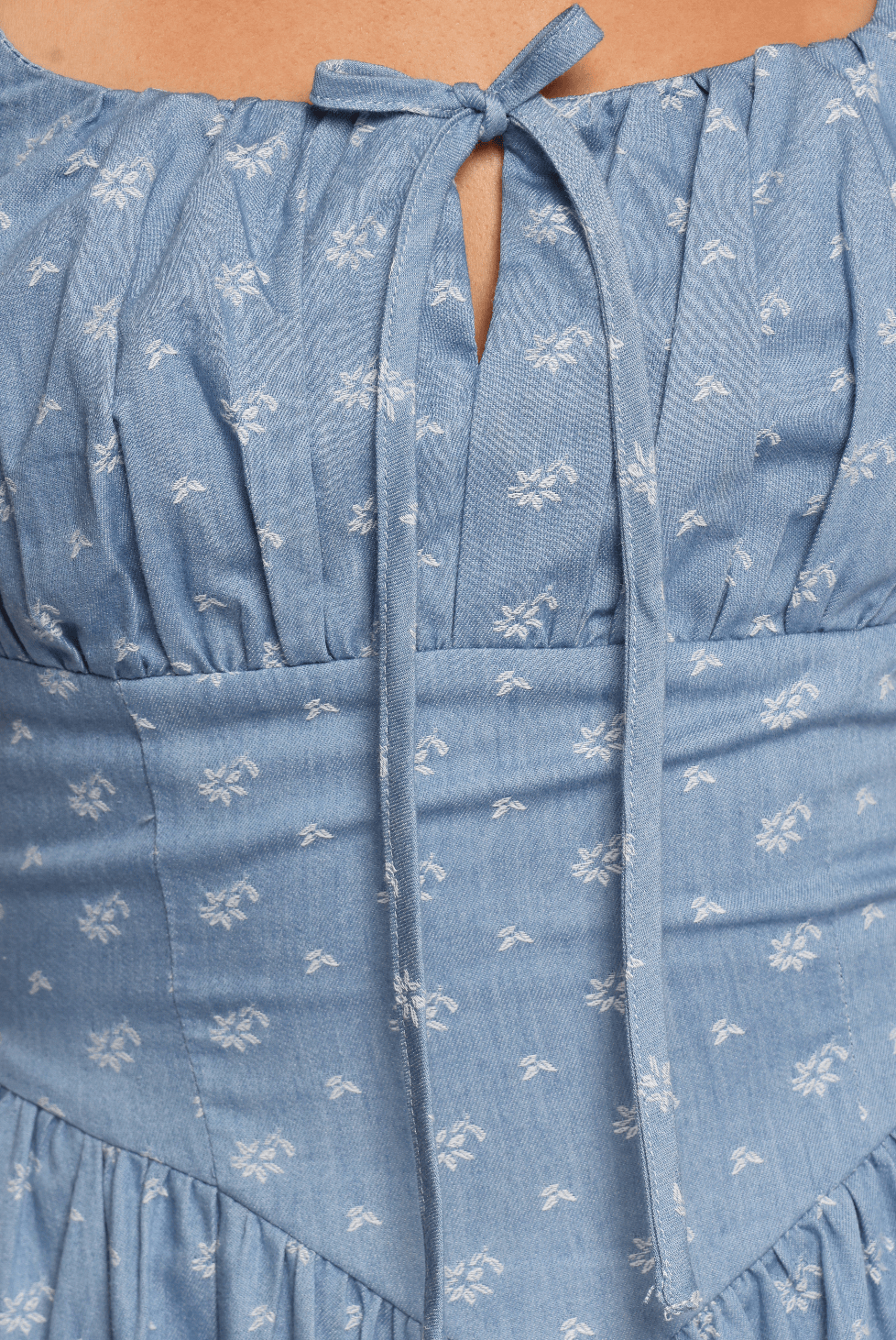 Shelton Mini Dress - Floral Denim