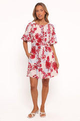 Simmons Mini Dress - Fuchsia Floral