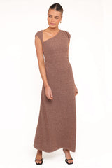 Talisa Midi Dress - Brown Marle