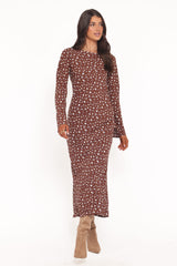 Talitha Maxi Dress - Brown Floral