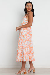Tawo Dress - Orange Floral