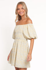 Tori Off Shoulder Mini Dress - Floral