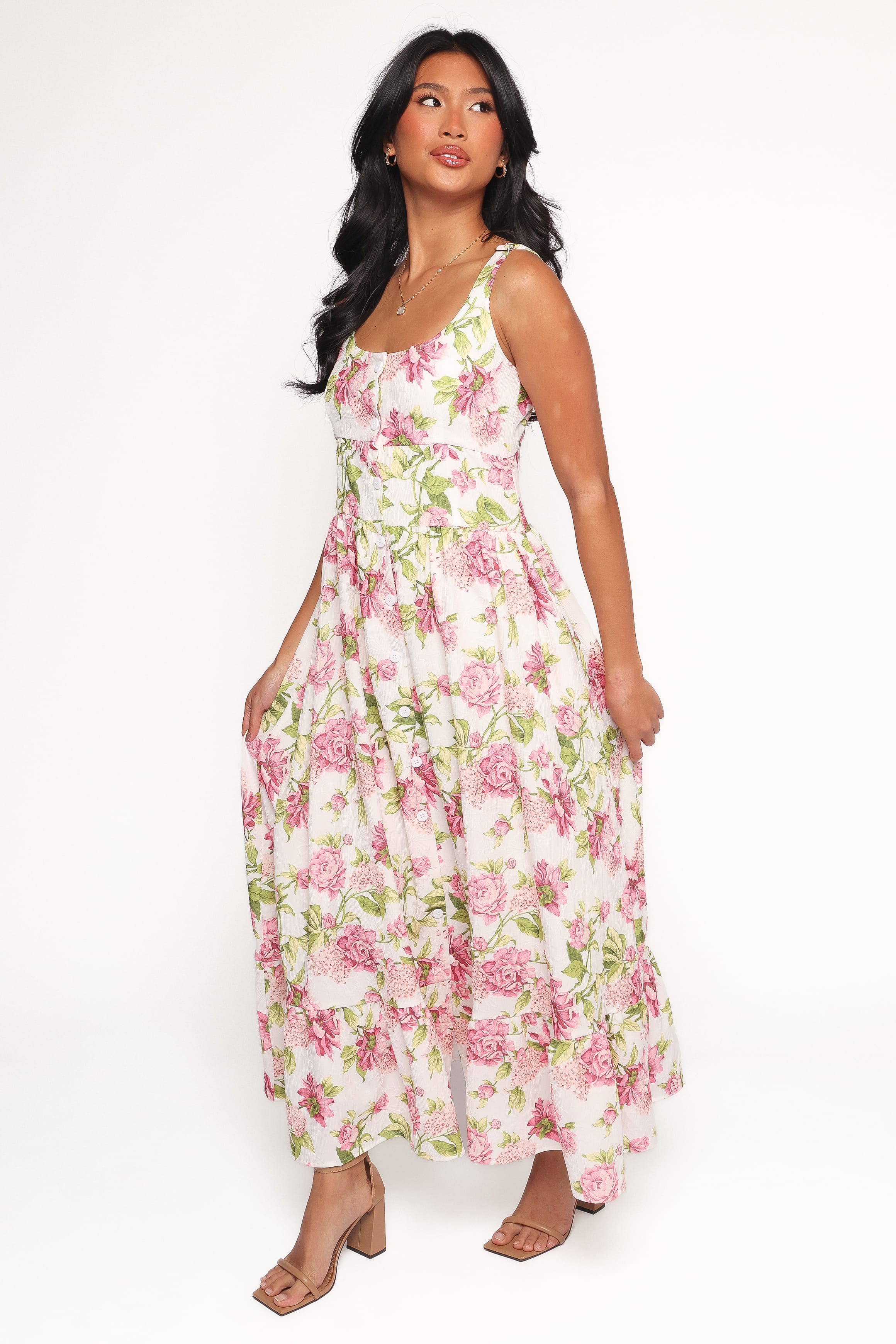 Tullia Maxi Dress - Pink Floral