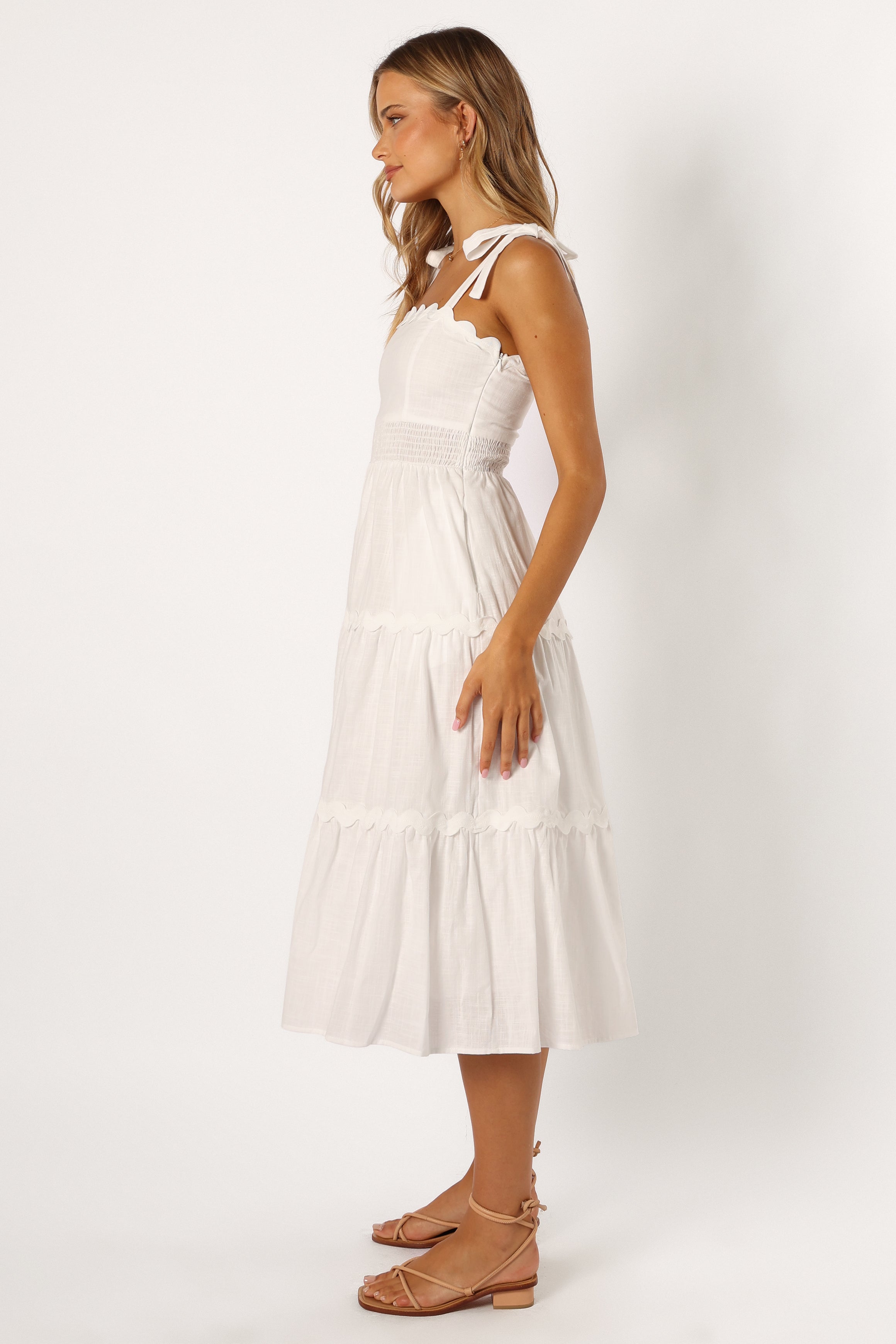 Urmi Midi Dress - White