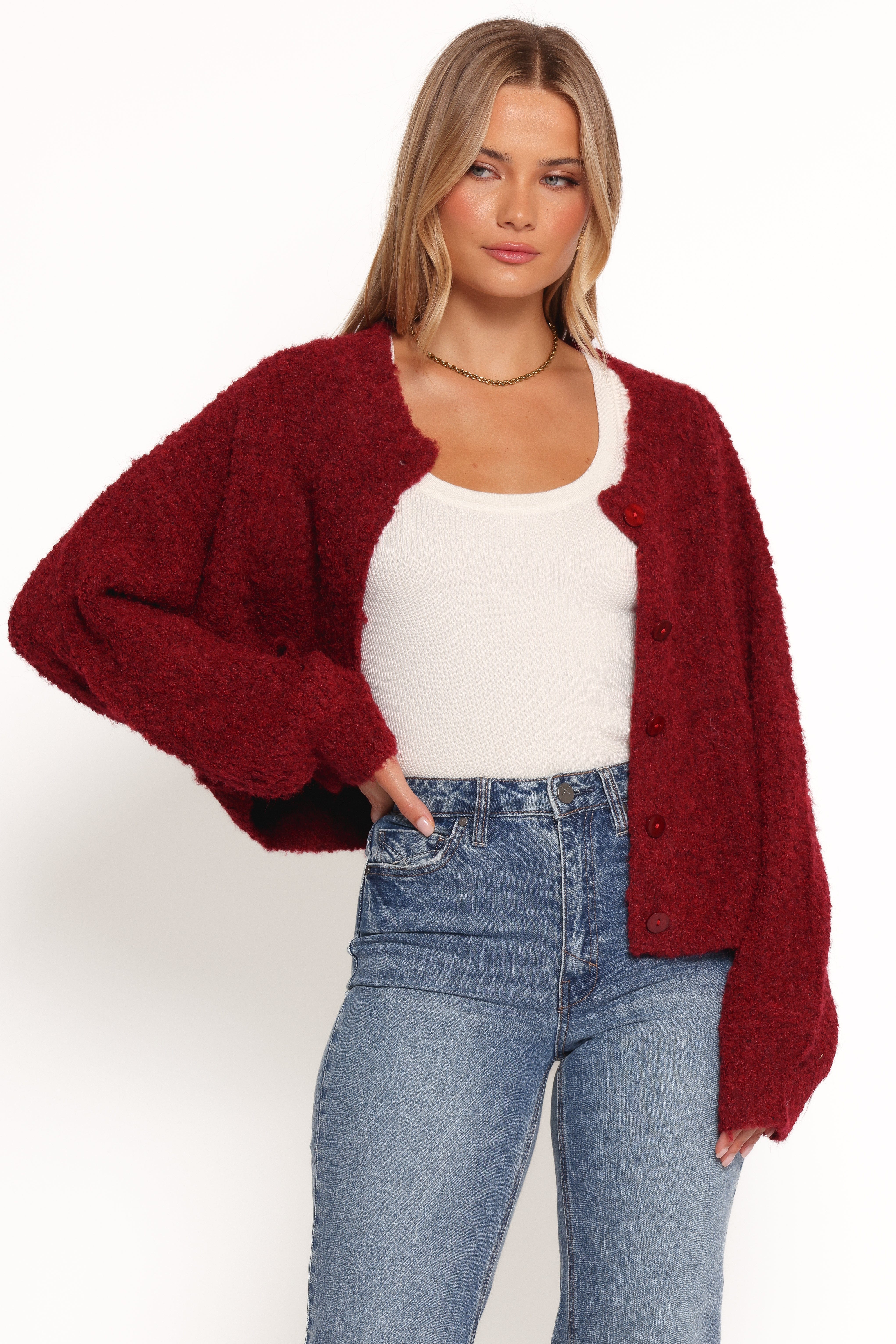 Albertine Cardigan - Wine
