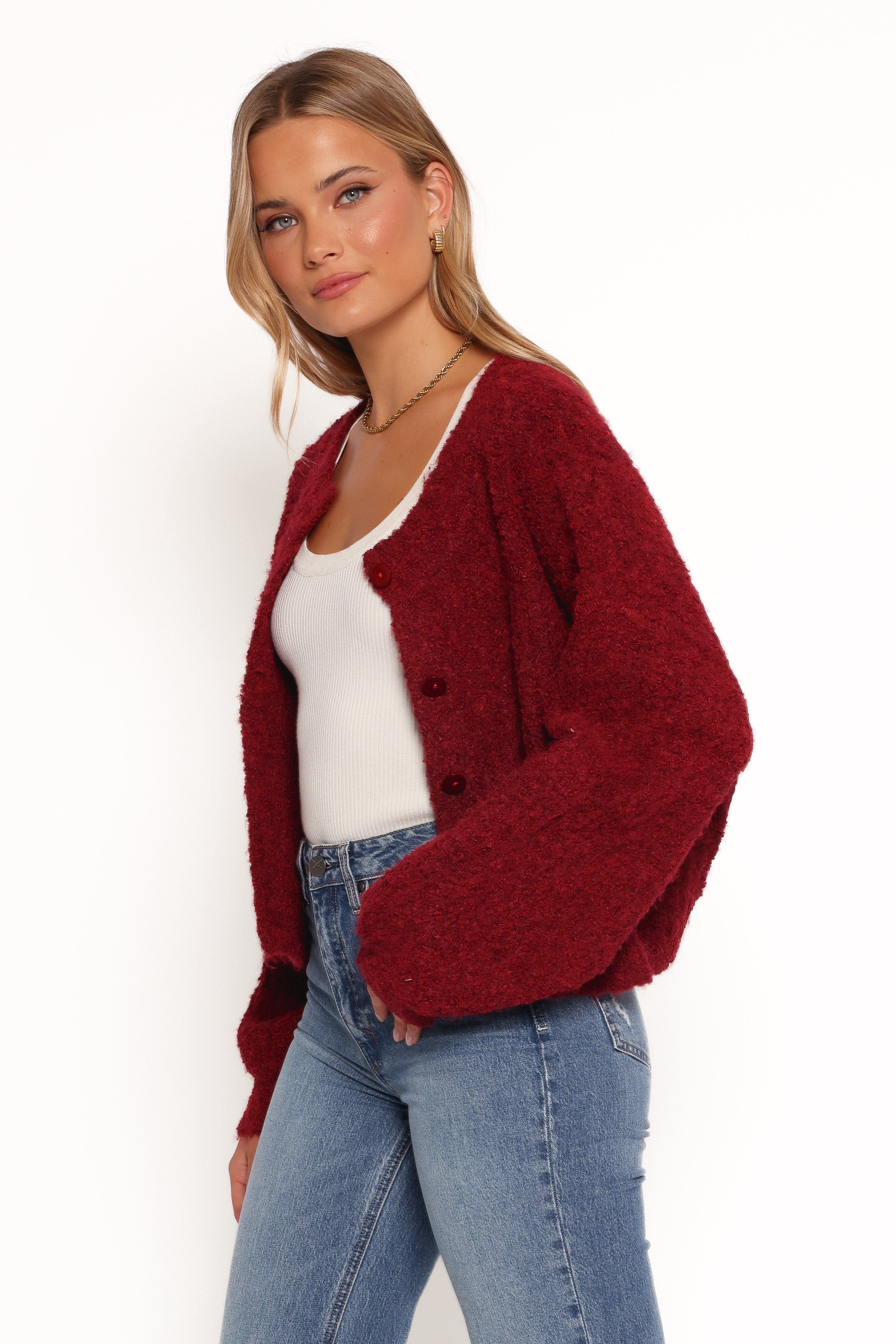 Albertine Cardigan - Wine