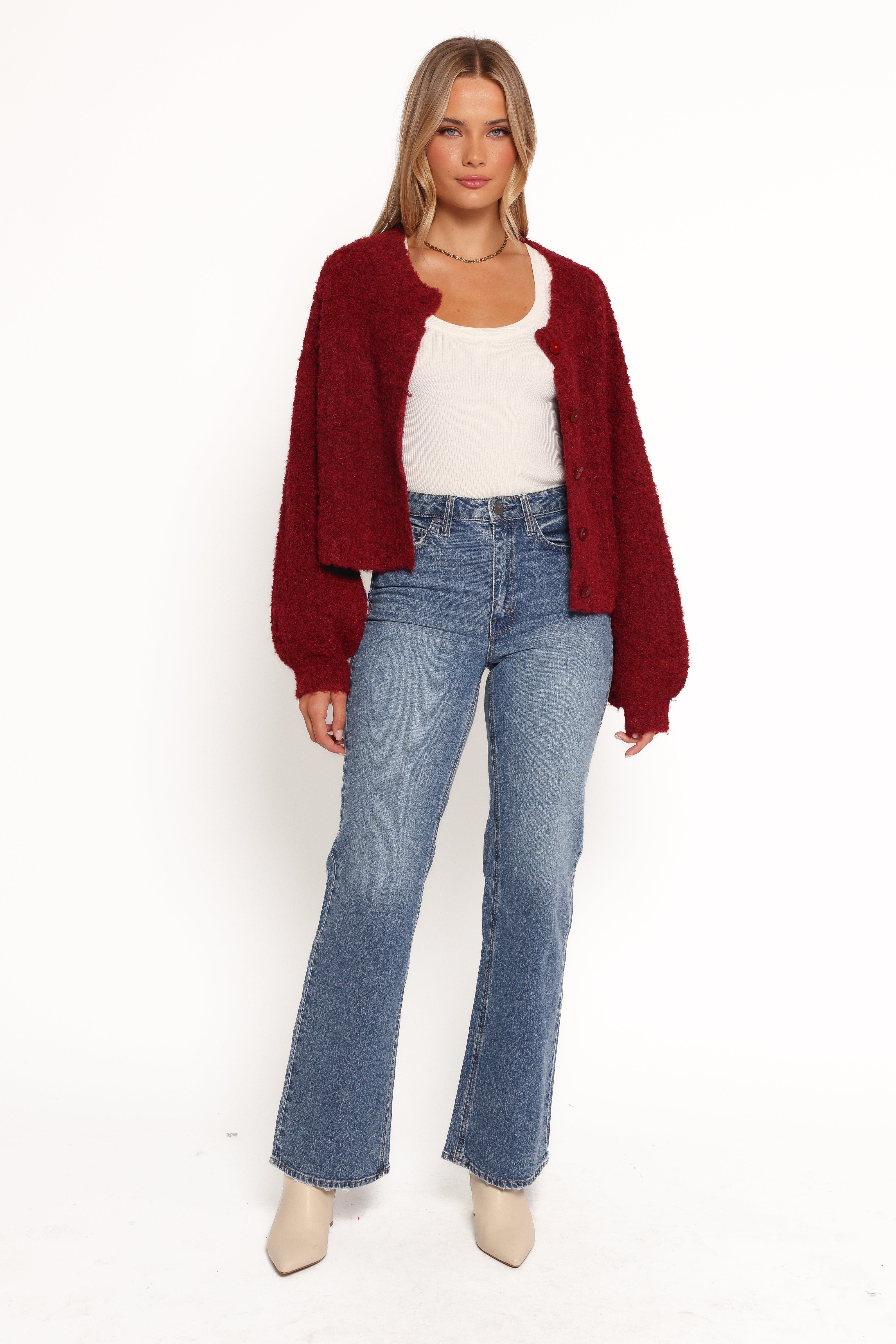 Albertine Cardigan - Wine