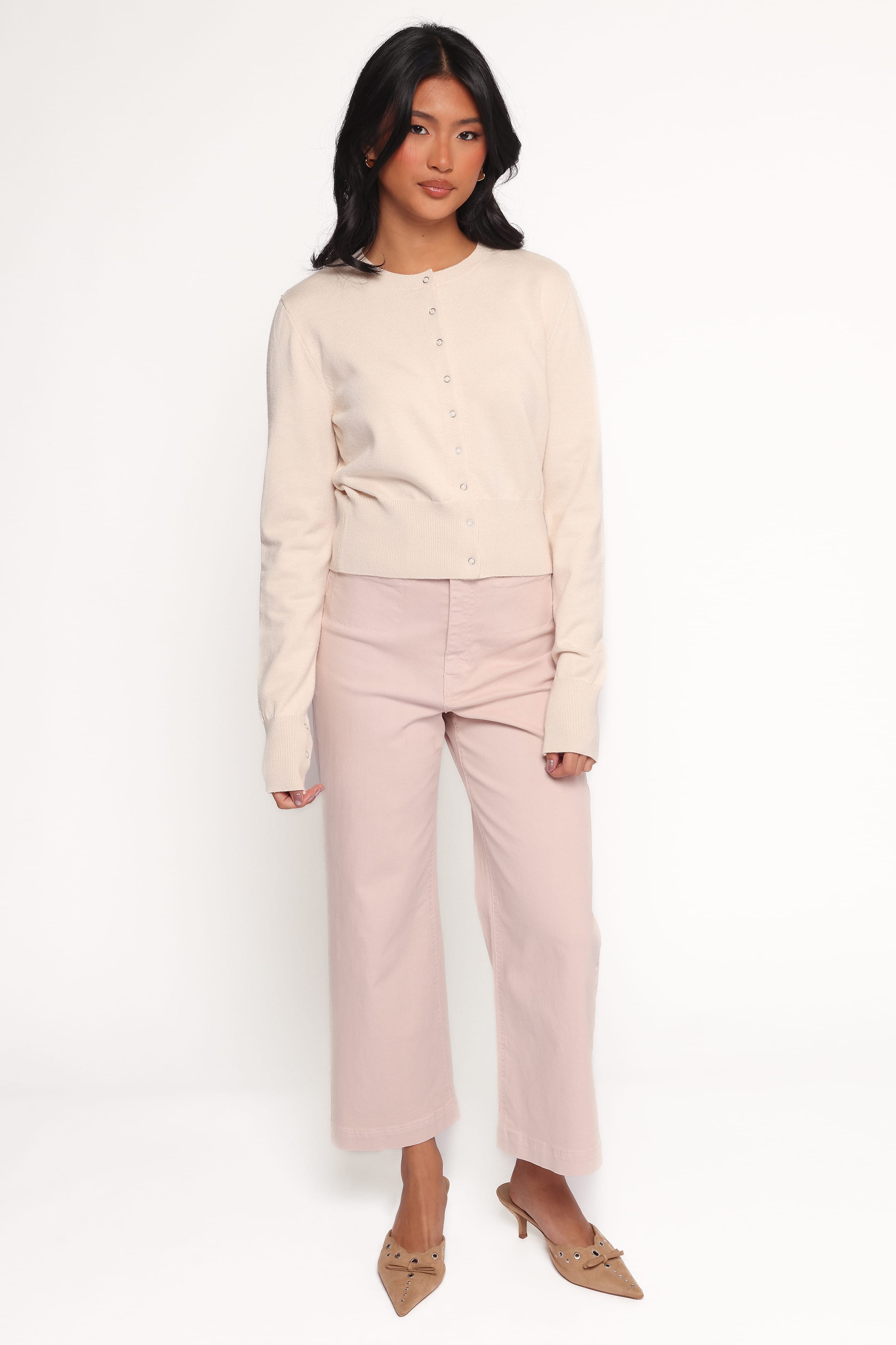 Elita Fitted Cardigan - Cream