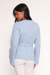 Mika Wrap Cardigan - Blue
