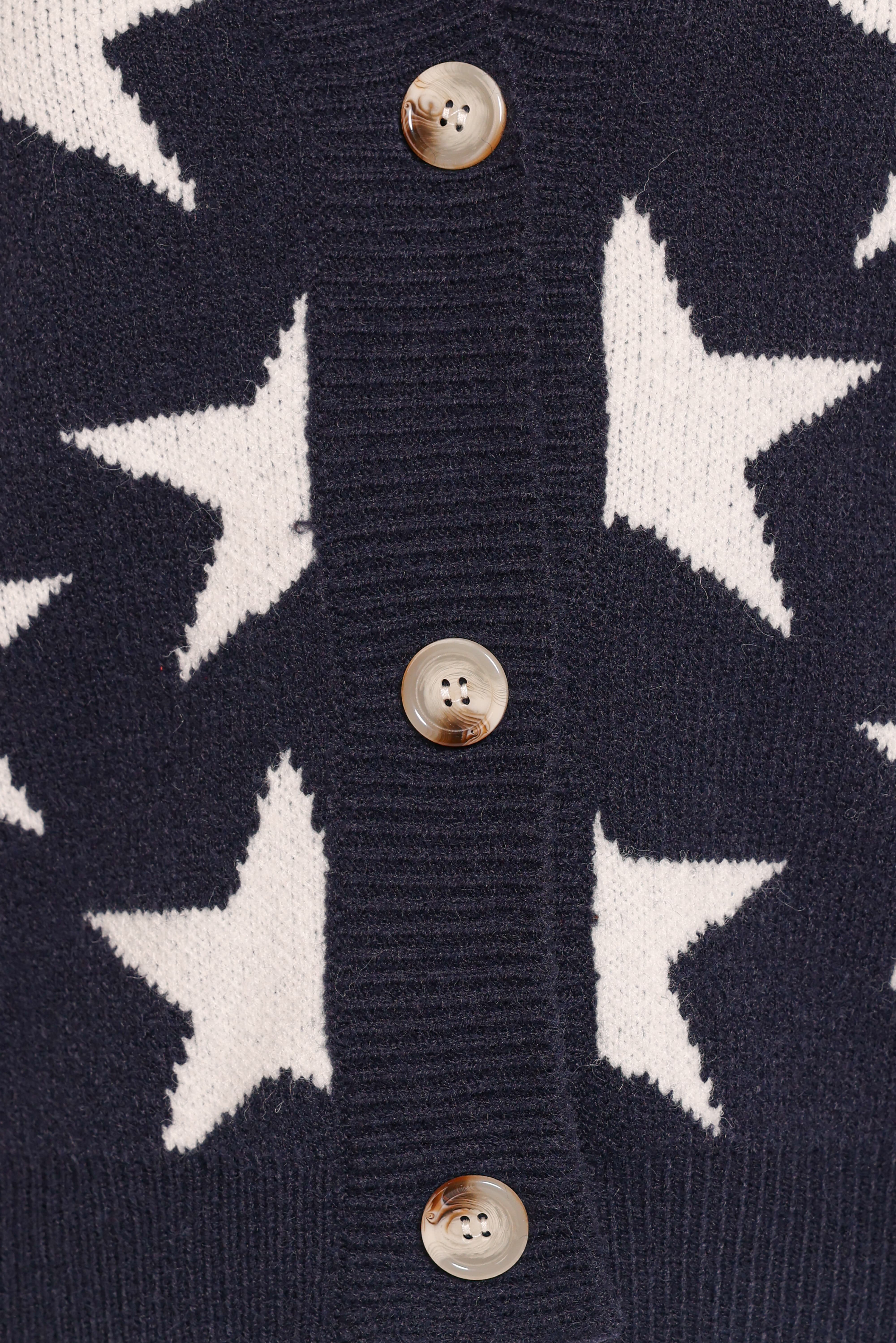 Sailor Star Knit Cardigan - Navy