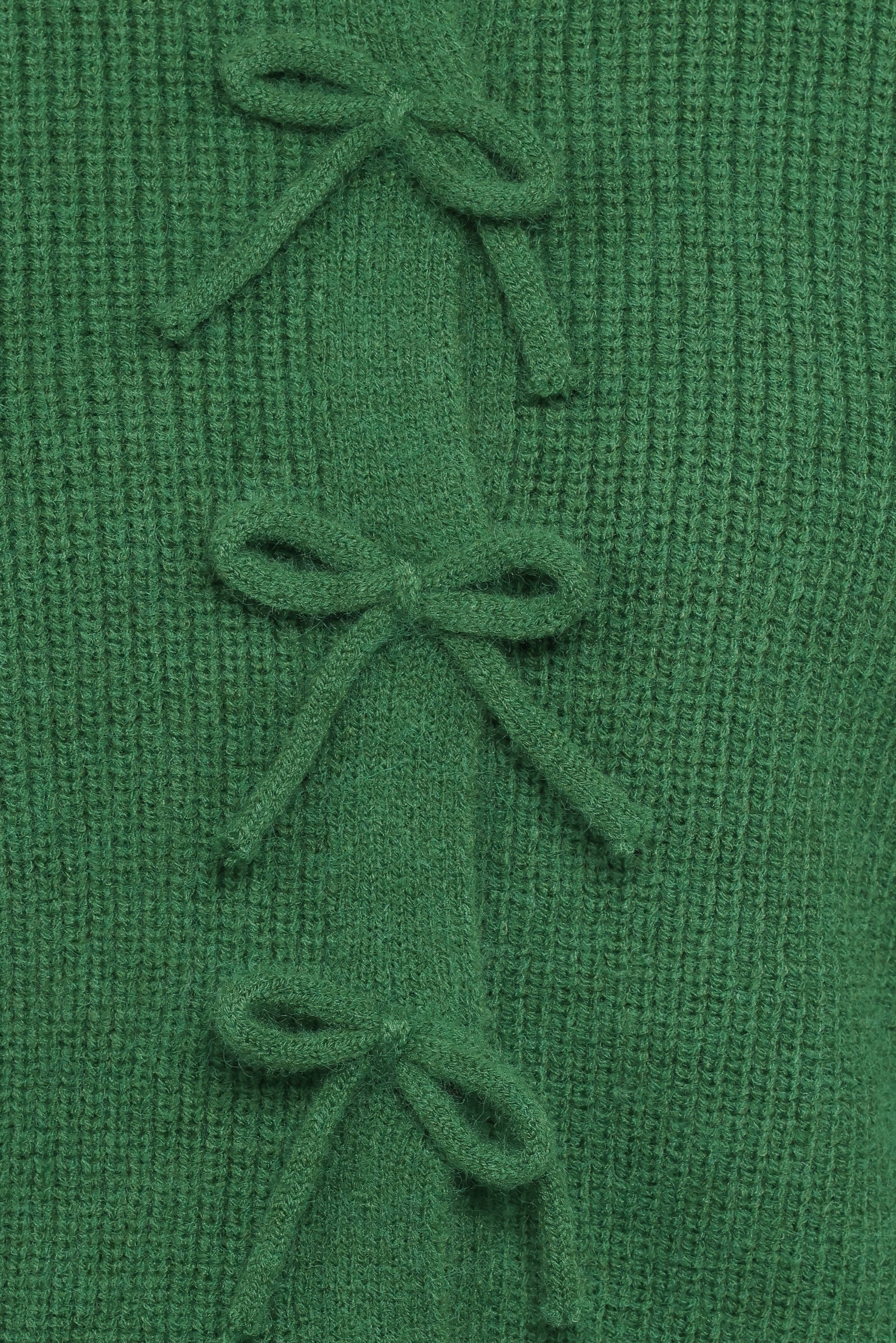 Wilde Bow Front Cardigan - Green