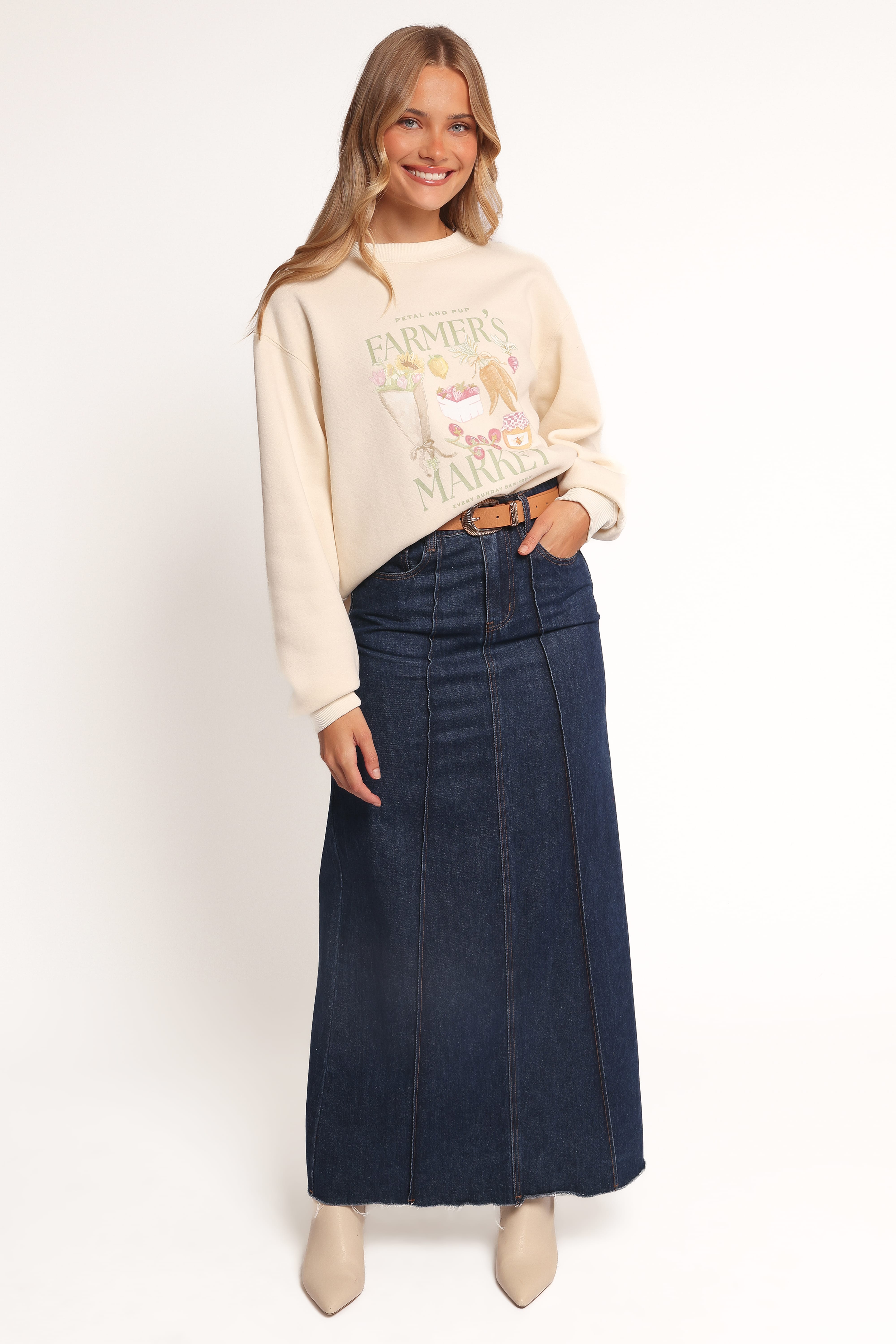 Farmers Market Sweatshirt - Cream