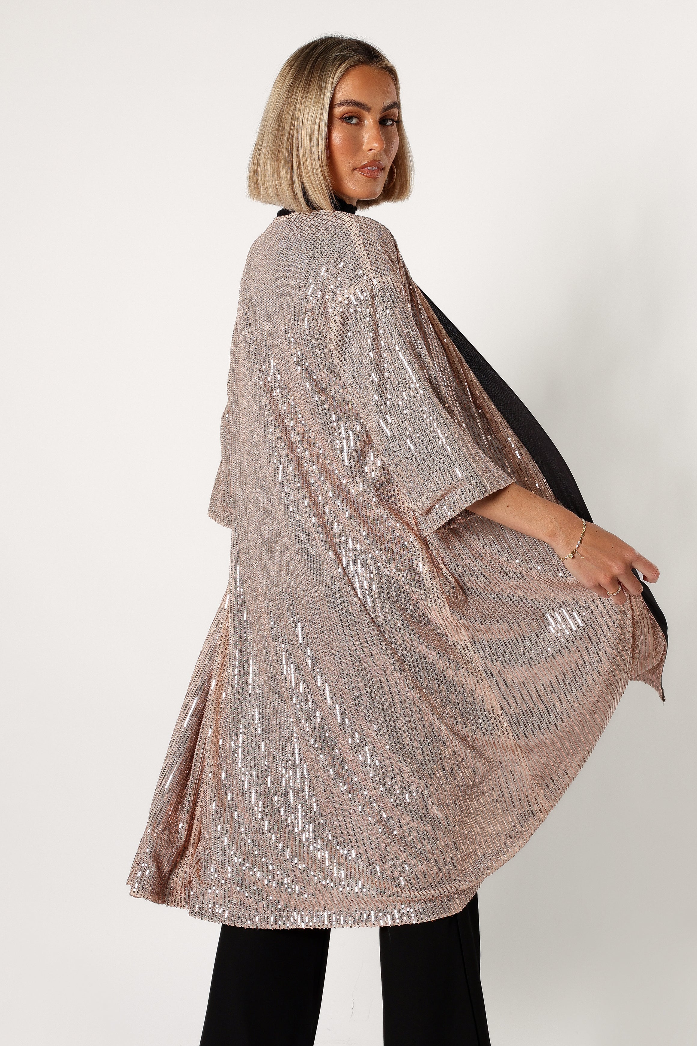 Jayleen Sequin Duster - Gold