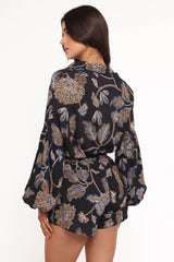 Pali Romper - Black Floral