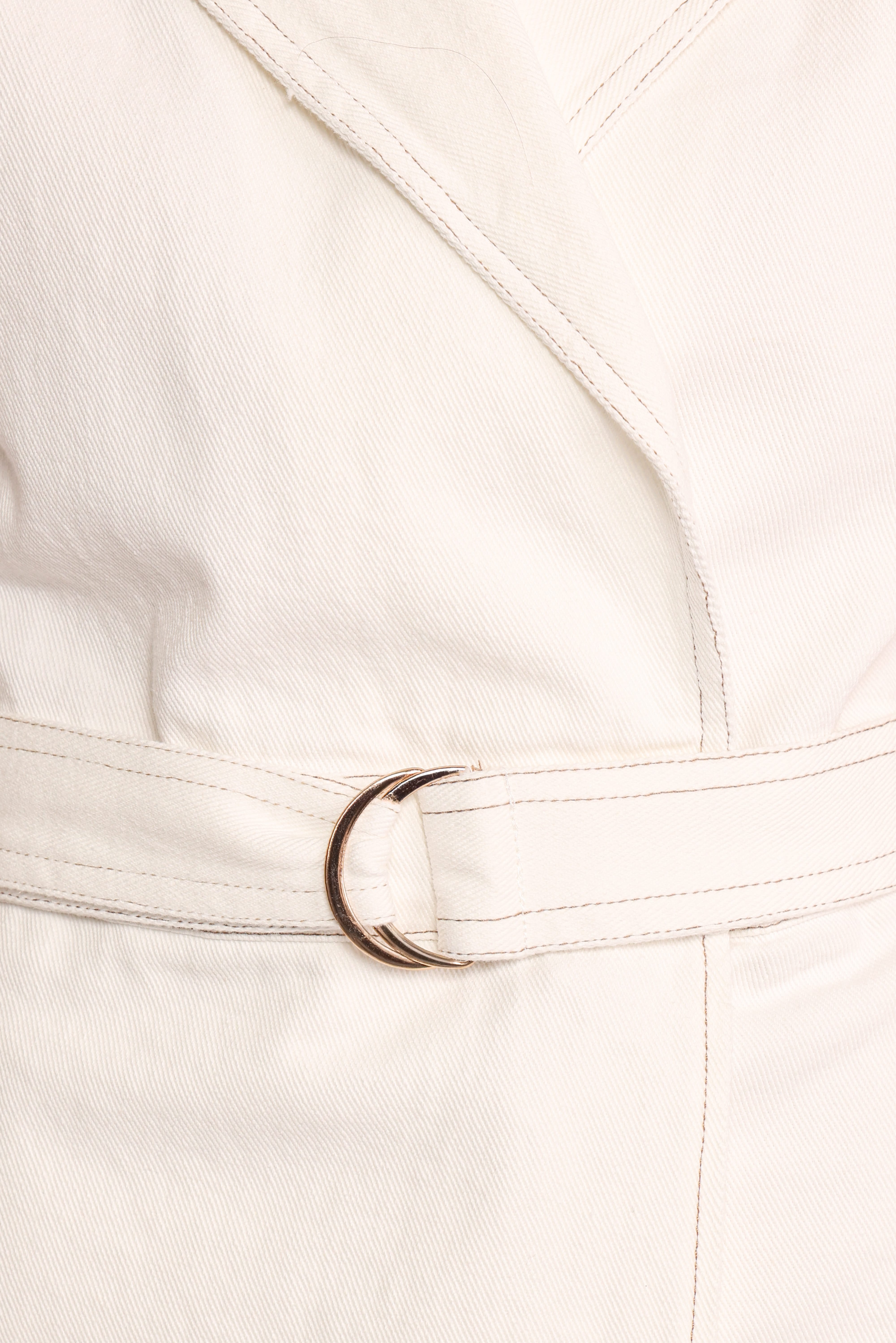 Rhi Denim Romper - White