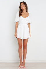 Billie Romper - White