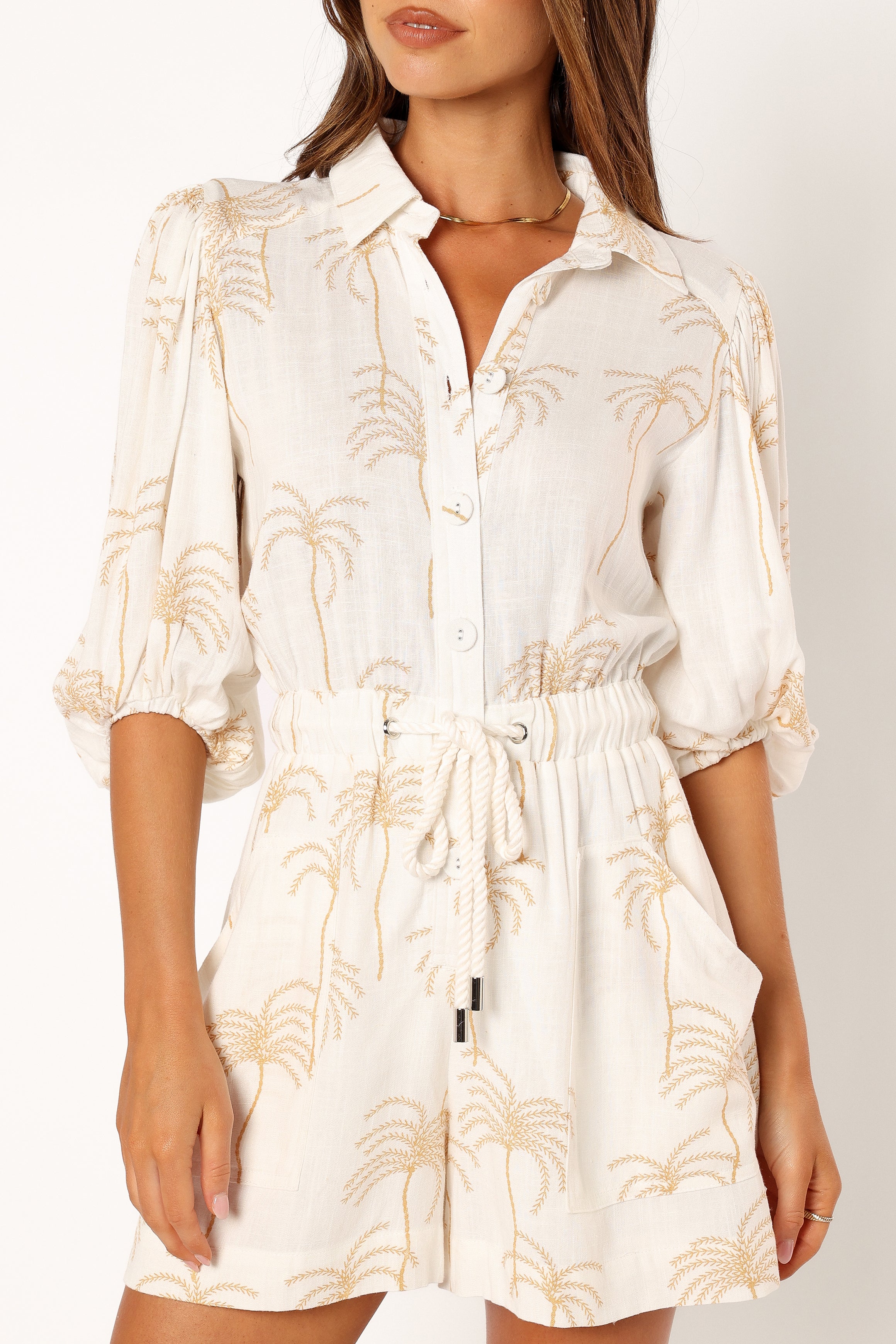 Gina Romper - White Print