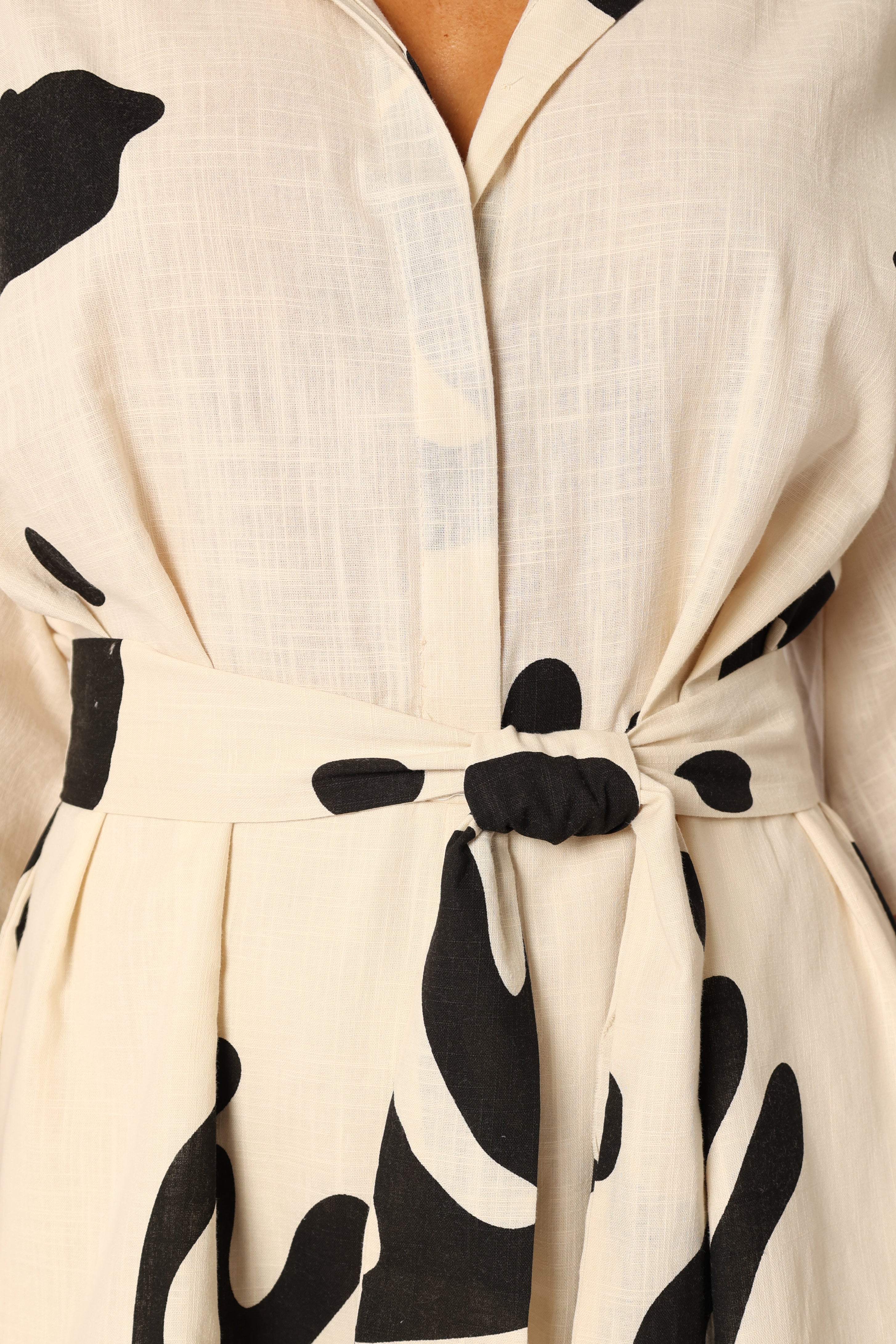 Kellie Romper - Beige Black