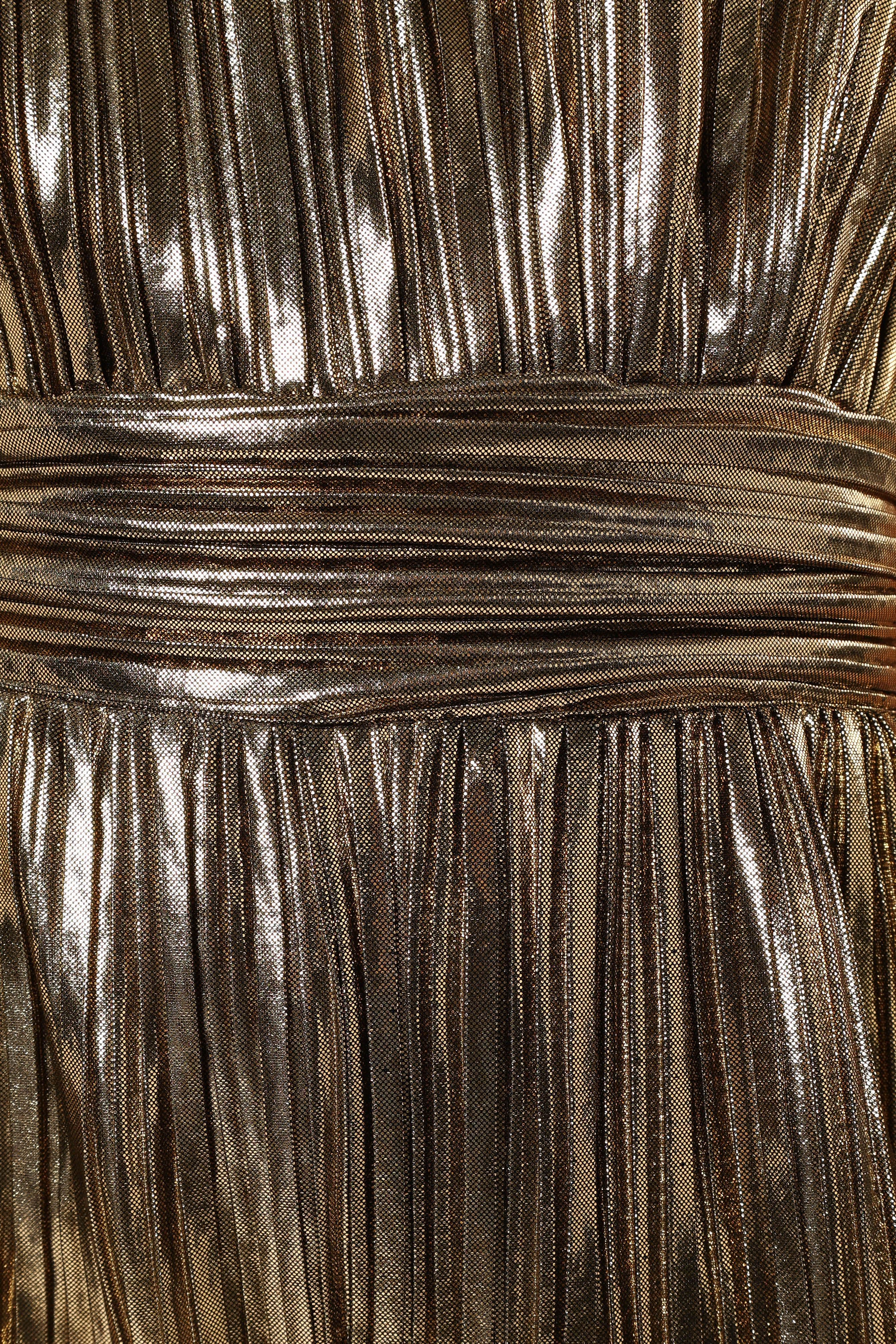 Kerry Pleat Jumpsuit - Gold