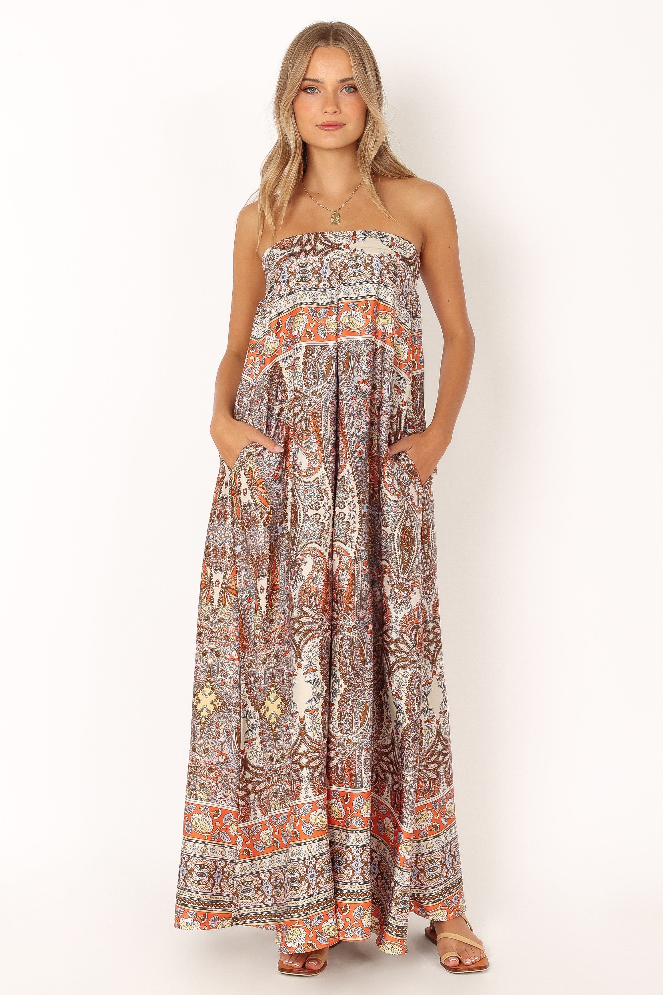 Sarah Strapless Jumpsuit - Multi