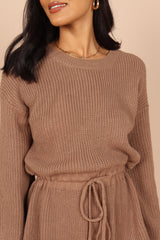 Sloane Sweater Romper - Mocha