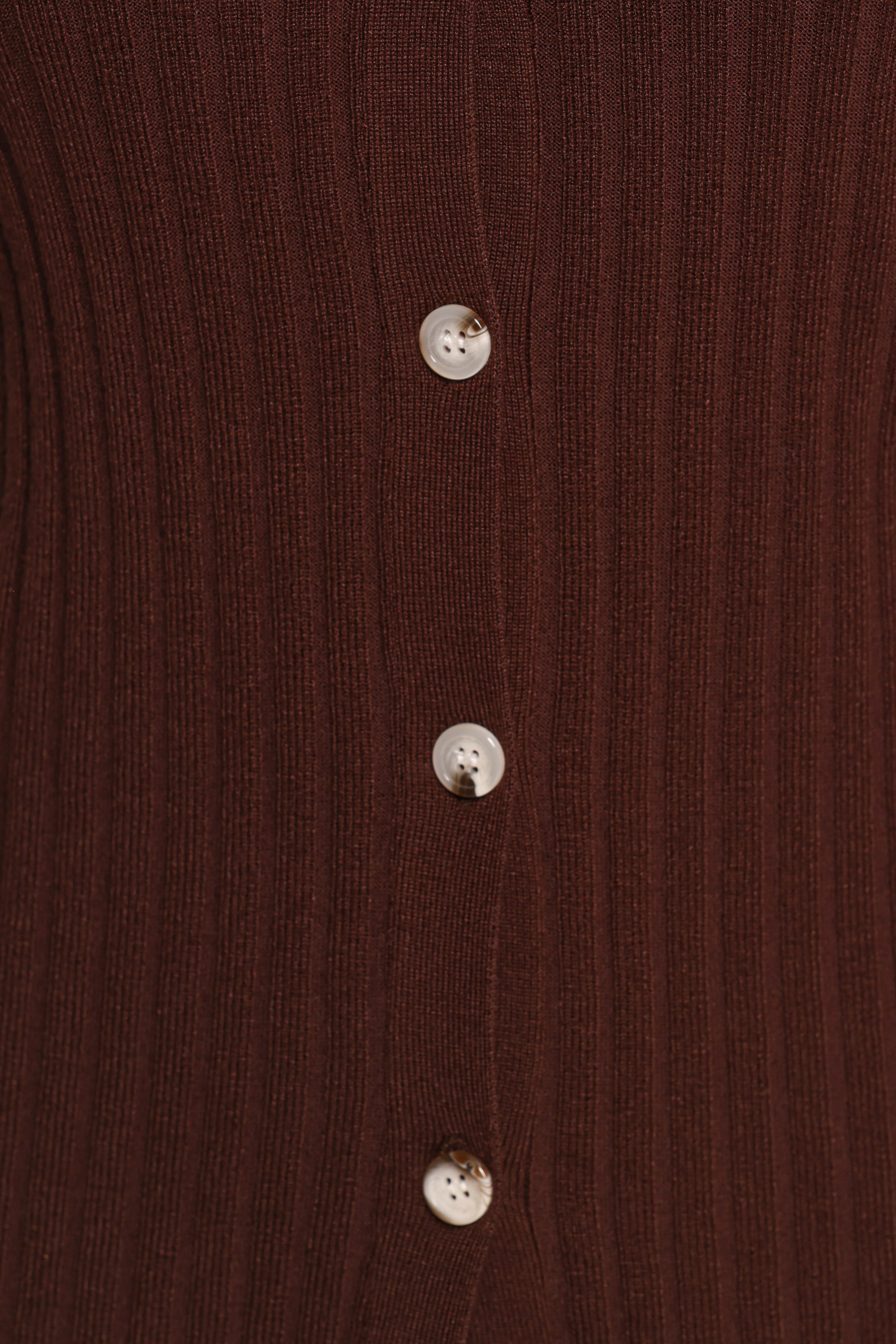 Aylia Ribbed Knit Set - Chocolate