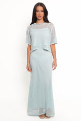 Kinnie Knit Skirt Set - Light Blue