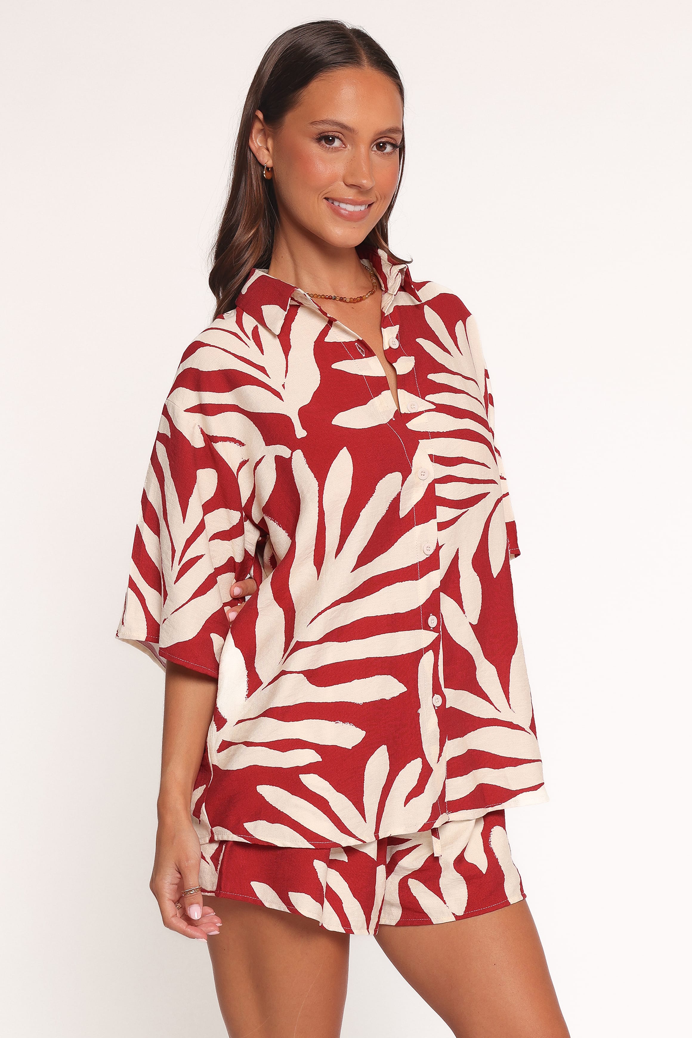Lilo Short Set - Red Palm Print