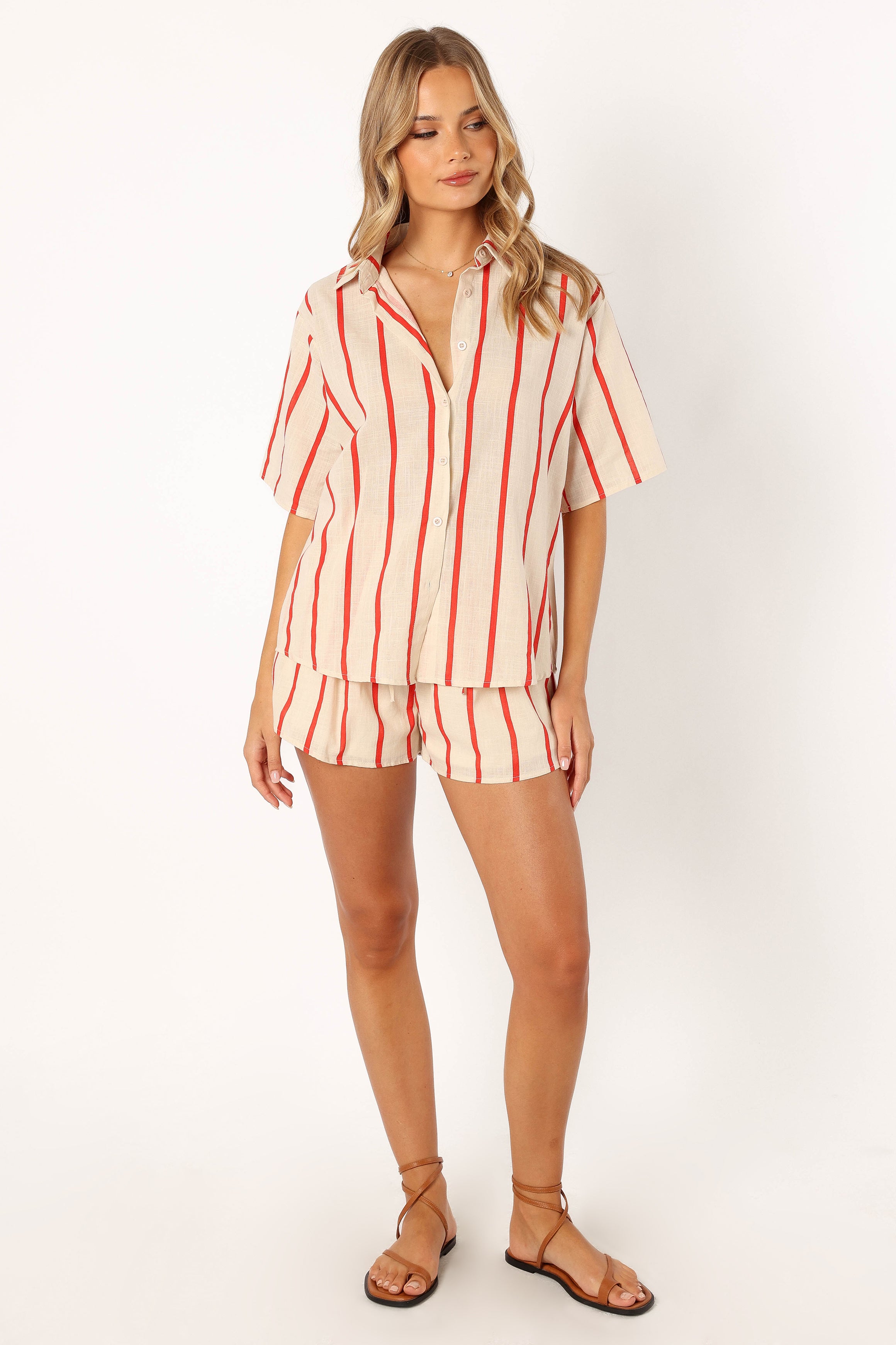 Myles Short Set - Red Stripe
