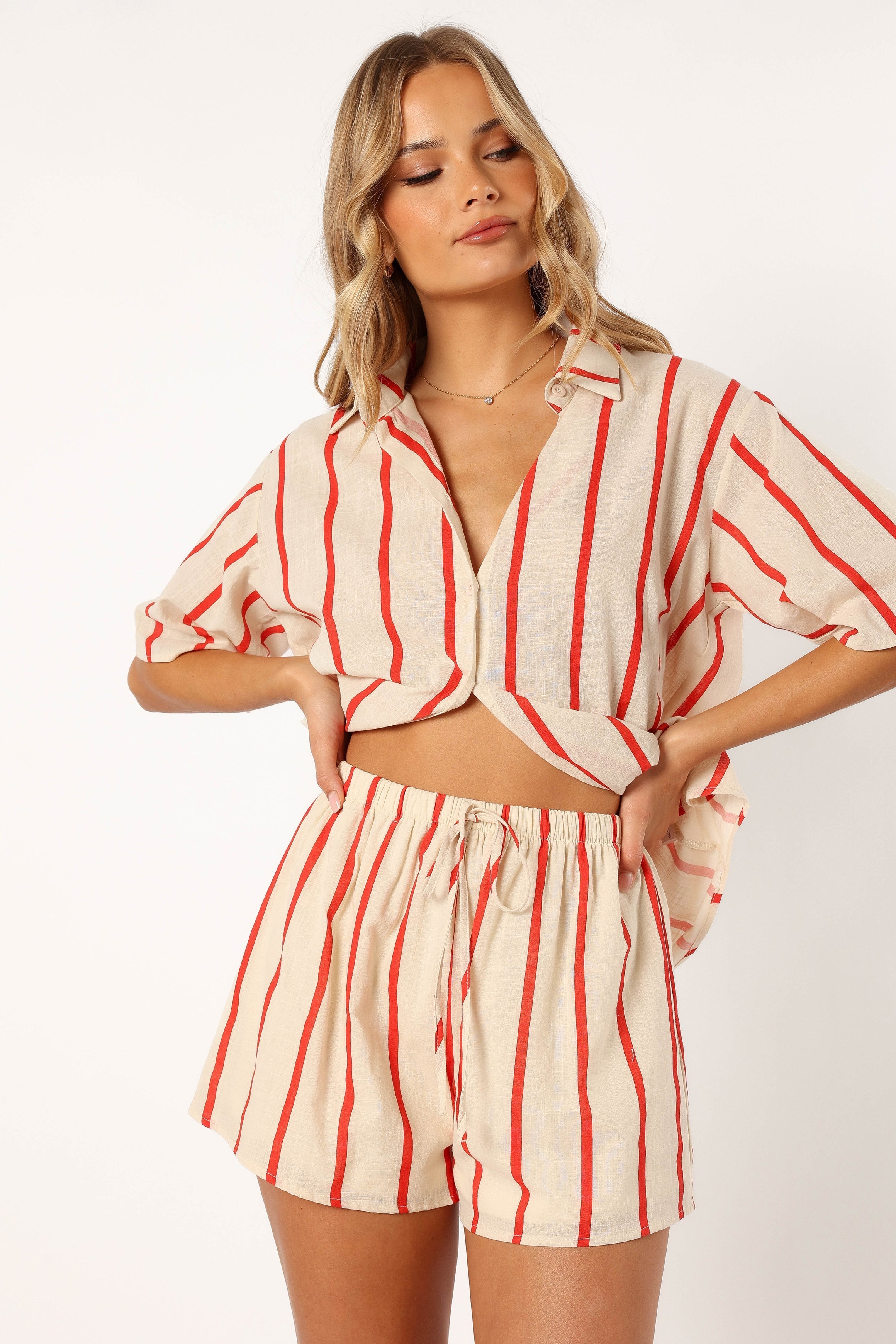 Myles Short Set - Red Stripe