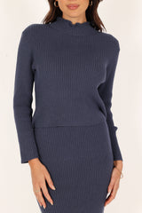Payton Knitted Set - Navy