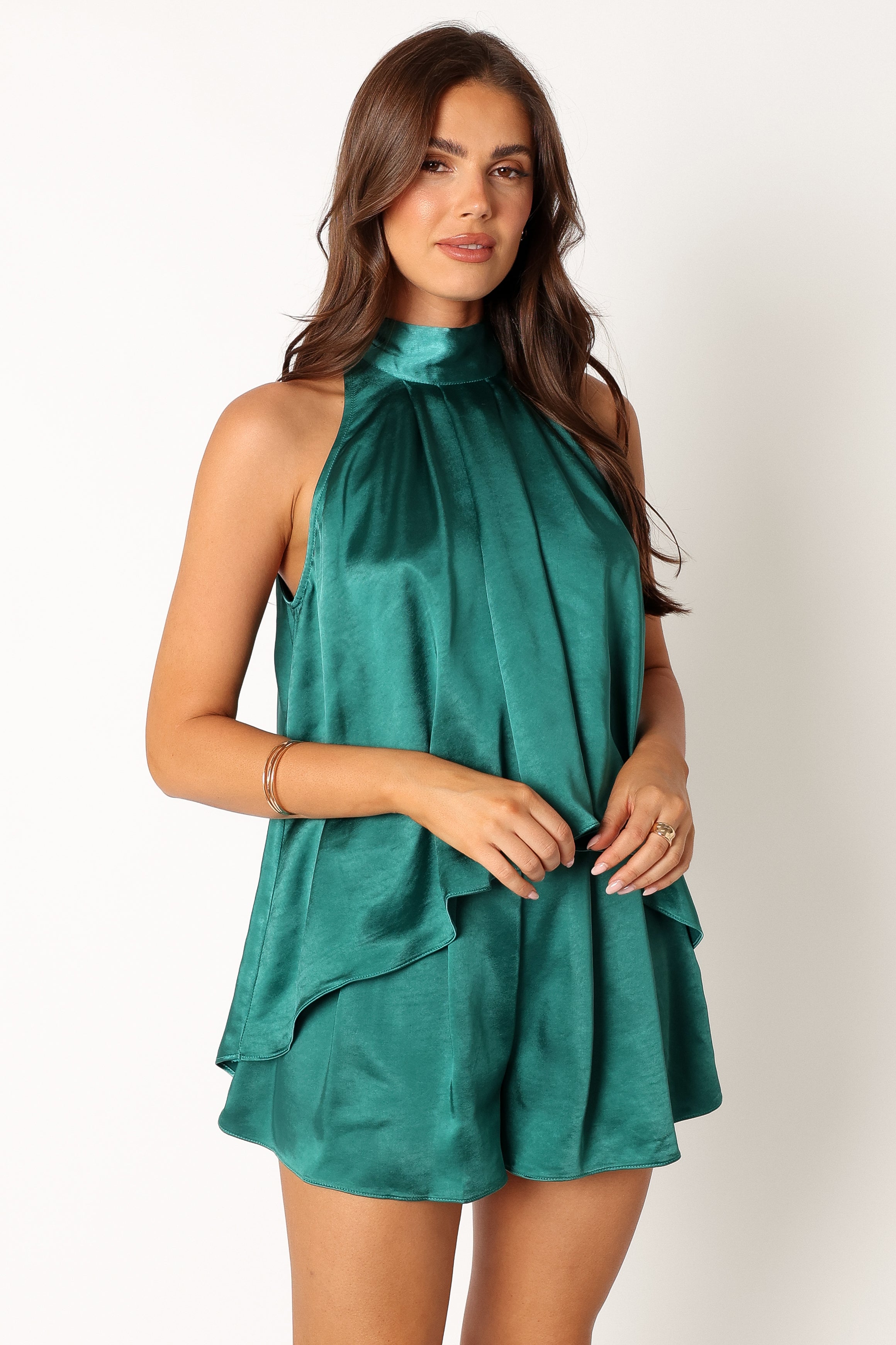 Phoebe Short Set - Teal Green