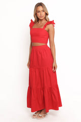 Roxia Skirt Set - Red