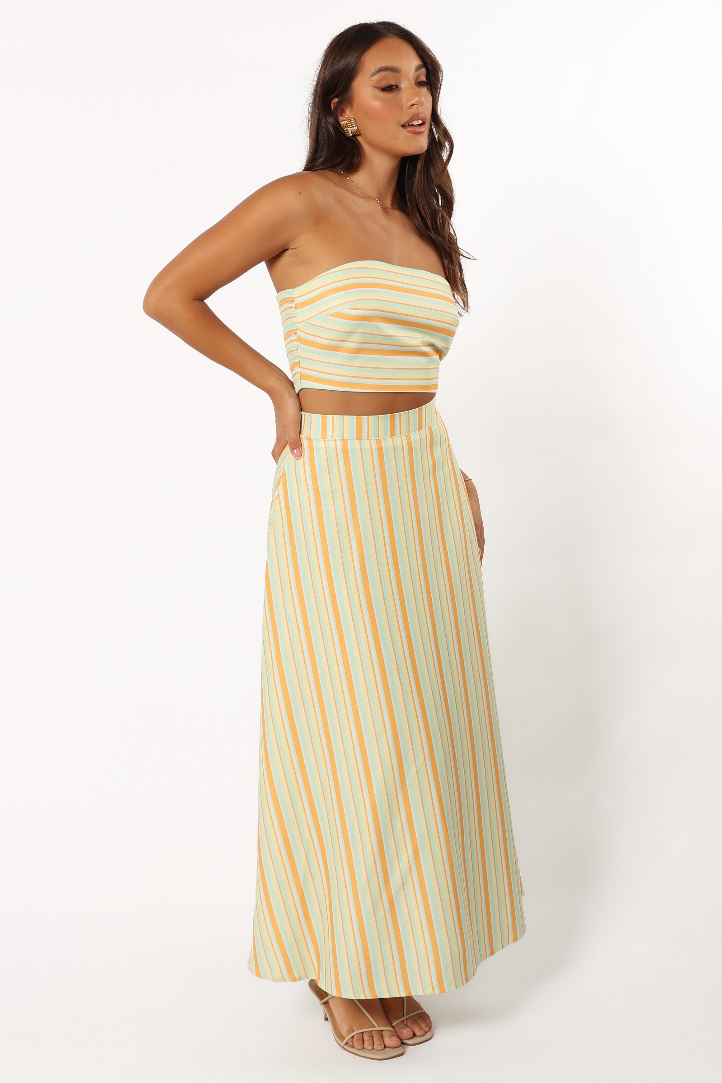 Serafina Two Piece Set - Orange Stripe