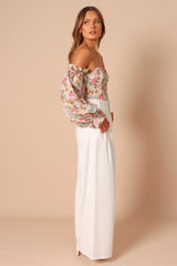 Acantha Bodysuit - Beige Floral