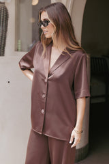Arryn Short Sleeve Shirt - Chocolate Brown