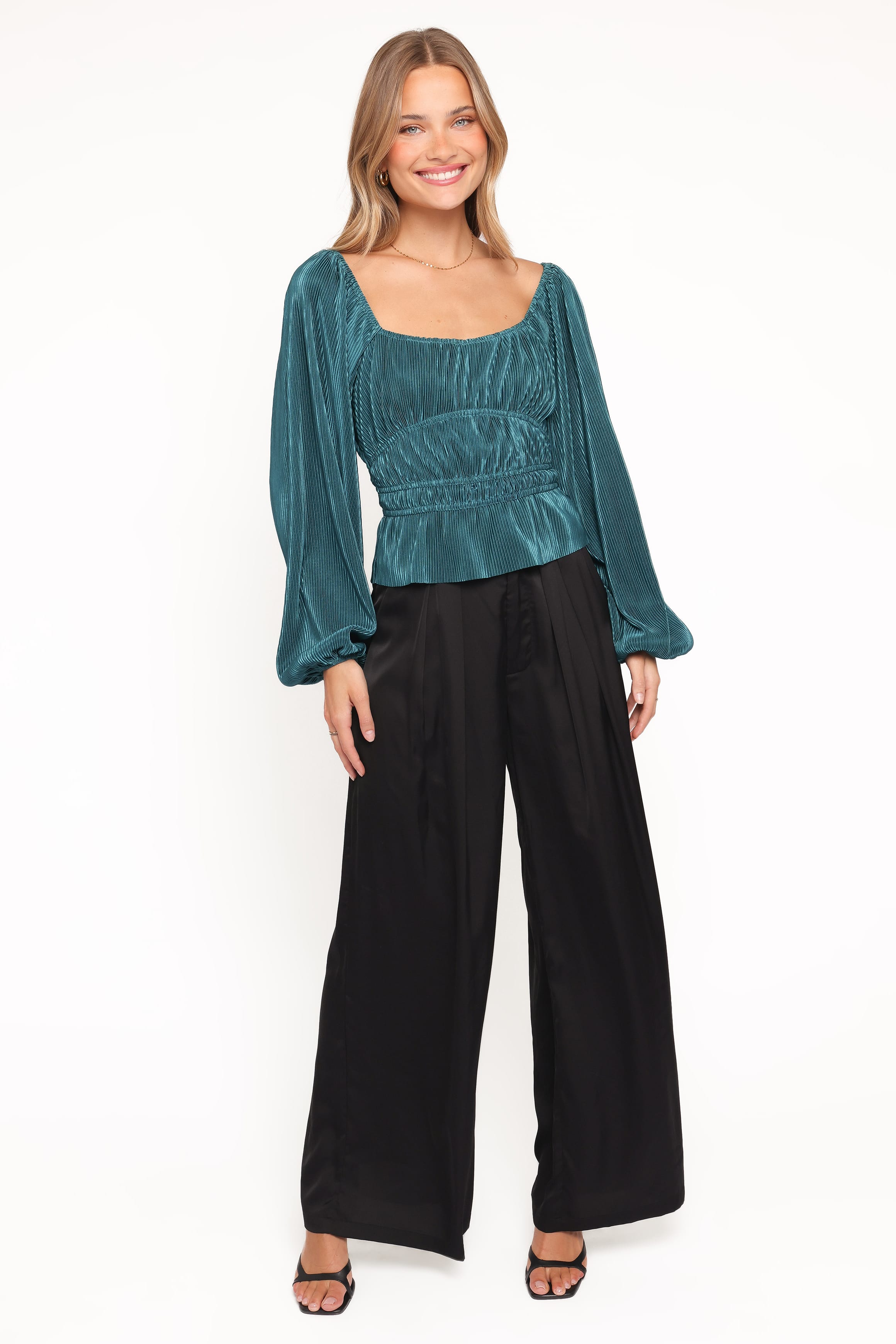 Ceppia Plisse Top - Green