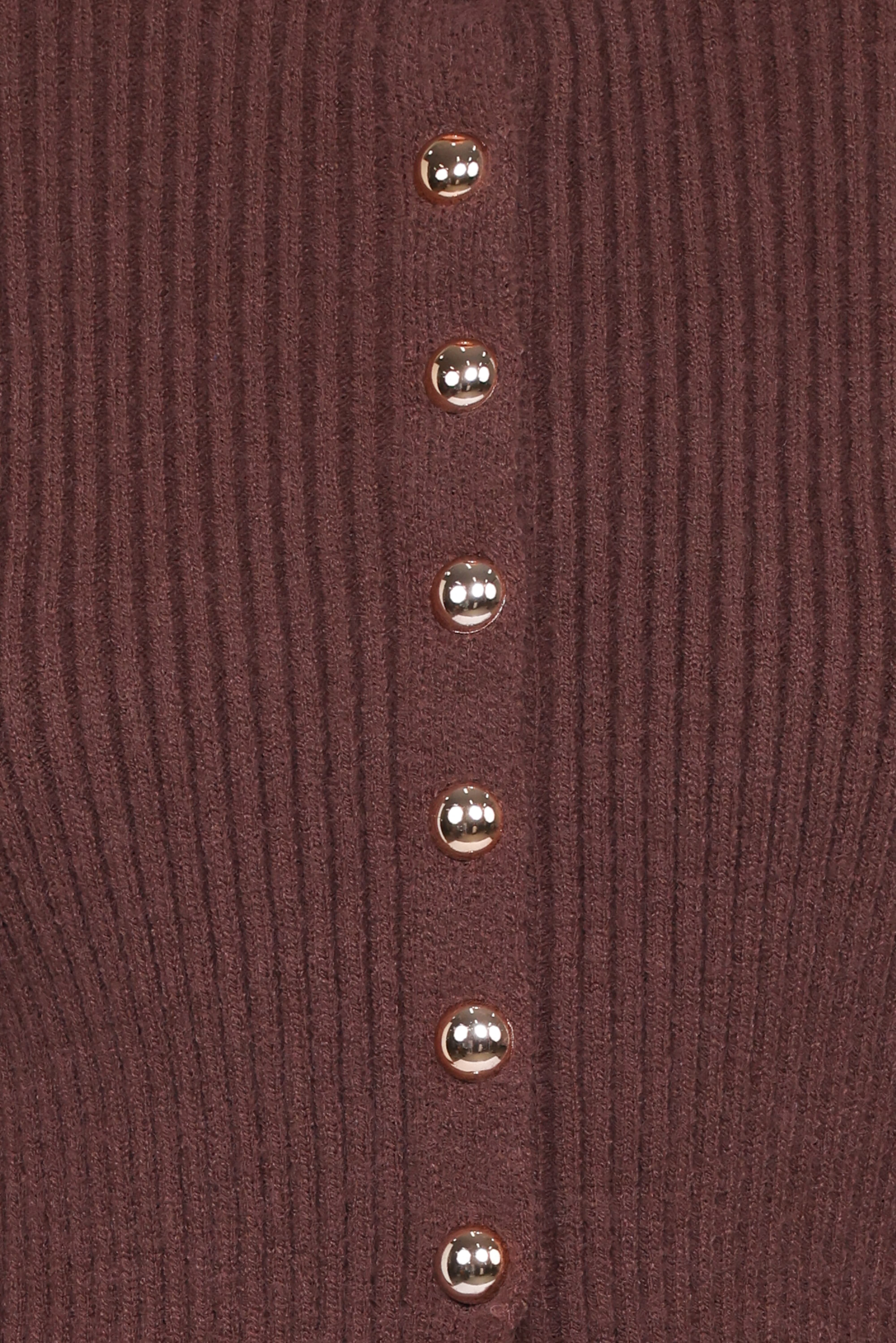 Circe Cardigan Top - Chocolate