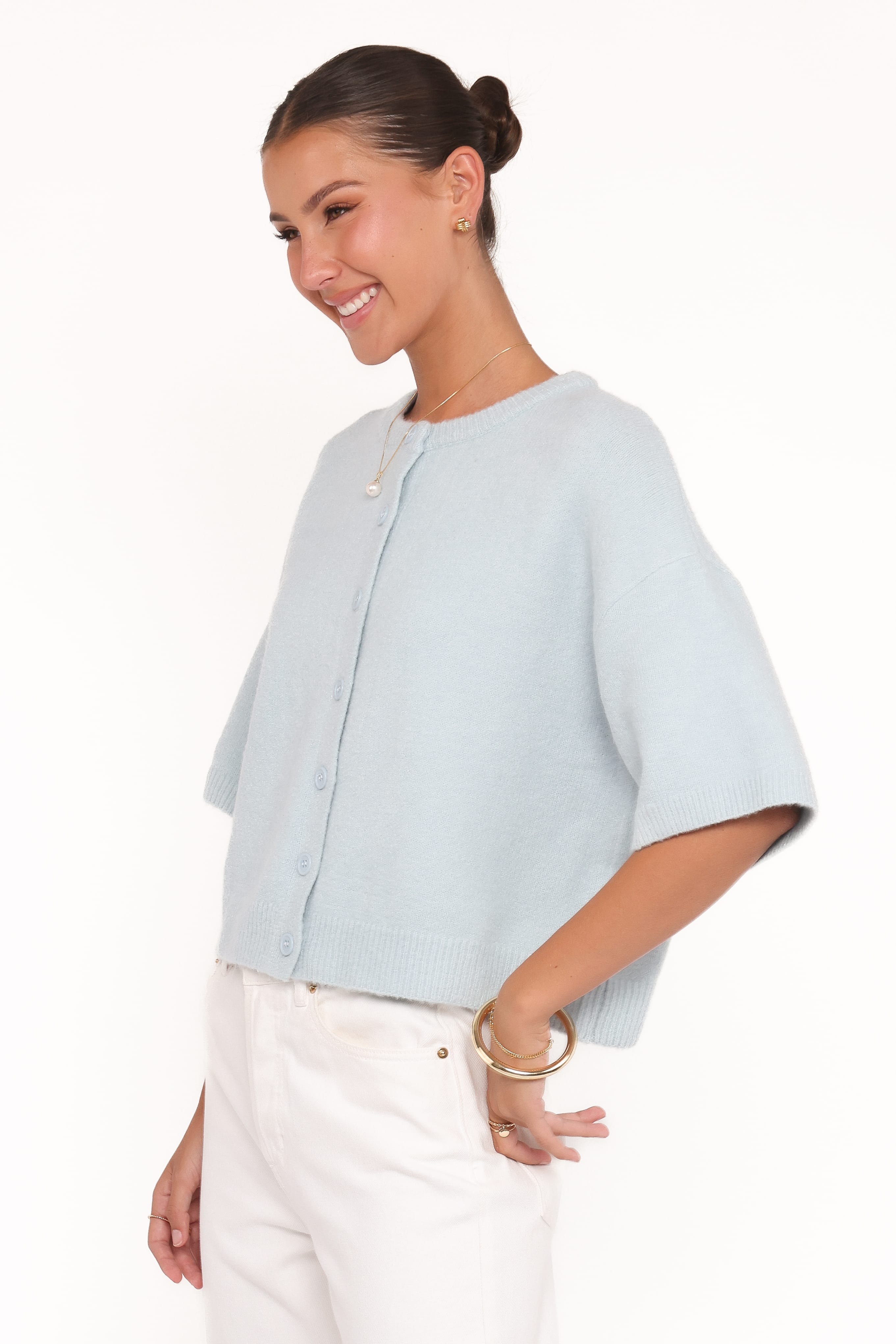 Lilith Knit Top - Blue
