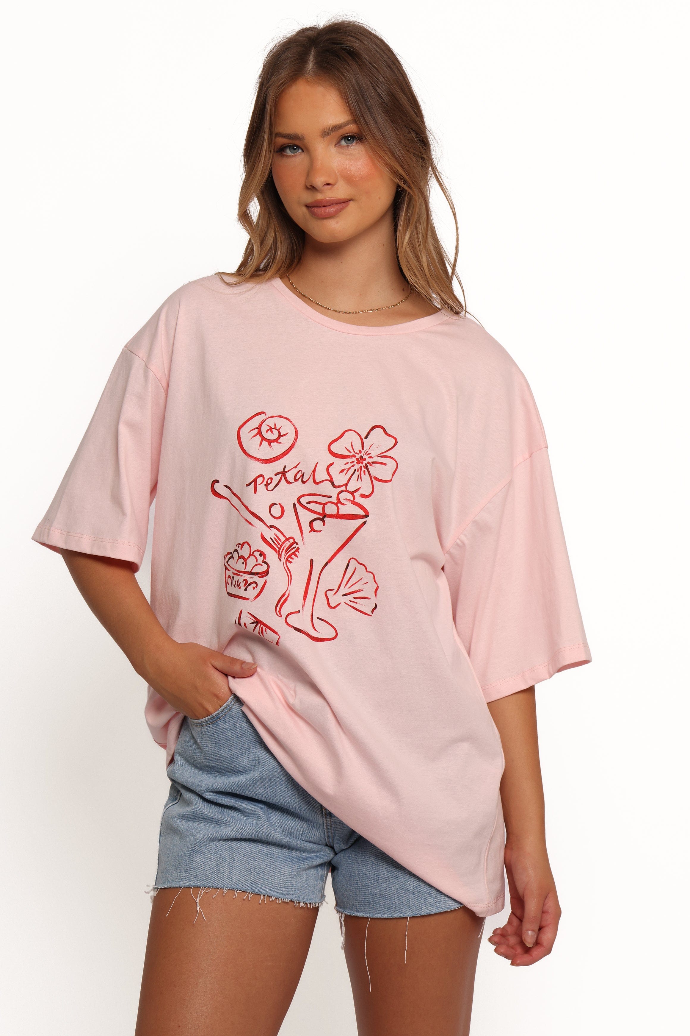 Loa Graphic Tee - Pink/Red