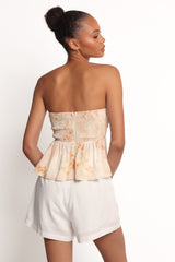 Maia Strapless Top - Floral