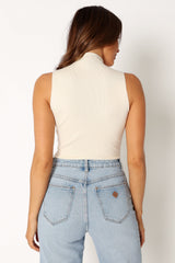 Natalia Knitted Bodysuit - Cream