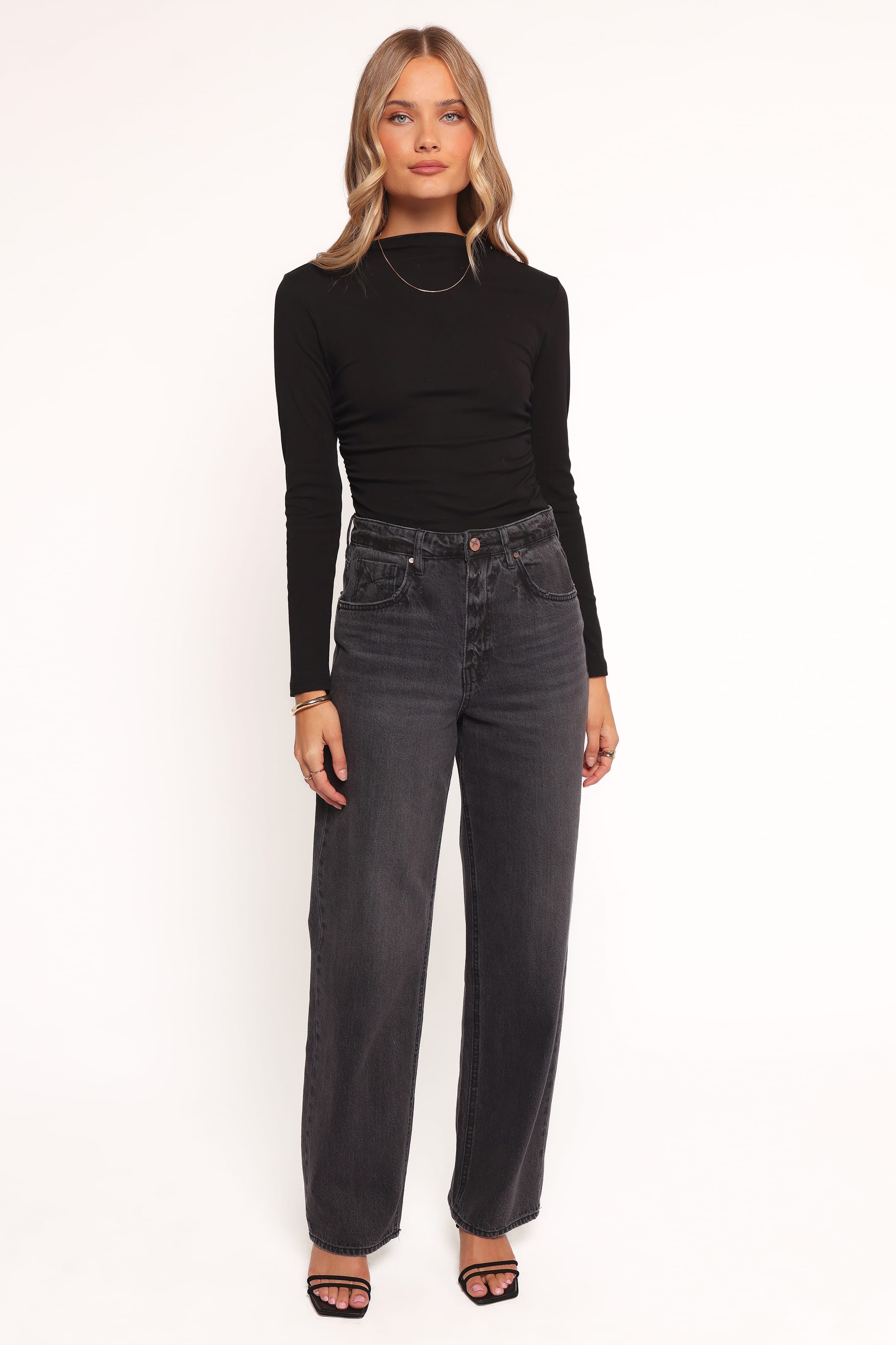 Nissa Long Sleeve Top - Black