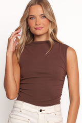 Nissa Top - Chocolate Brown